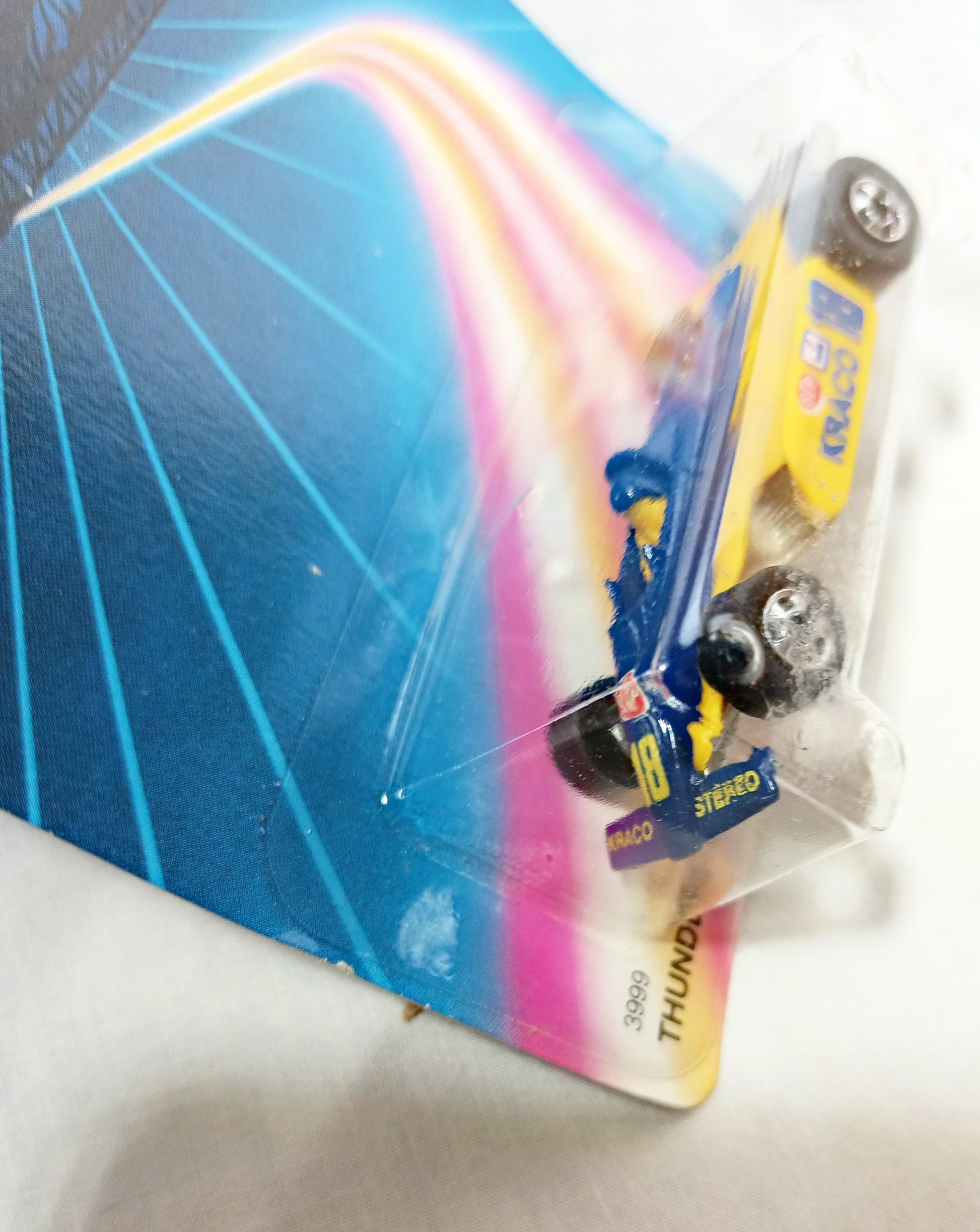 Hot Wheels 3999 Thunderstreak Indy Racing Car 1987 Blue Yellow - TulipStuff