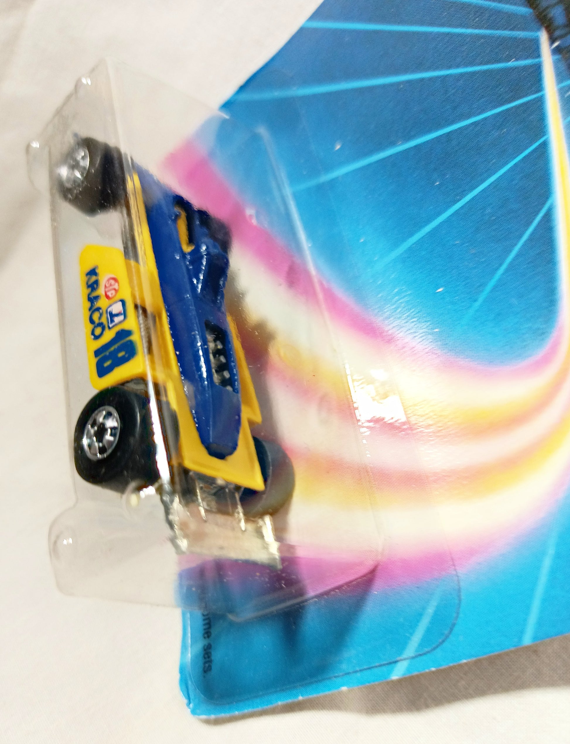 Hot Wheels 3999 Thunderstreak Indy Racing Car 1987 Blue Yellow - TulipStuff
