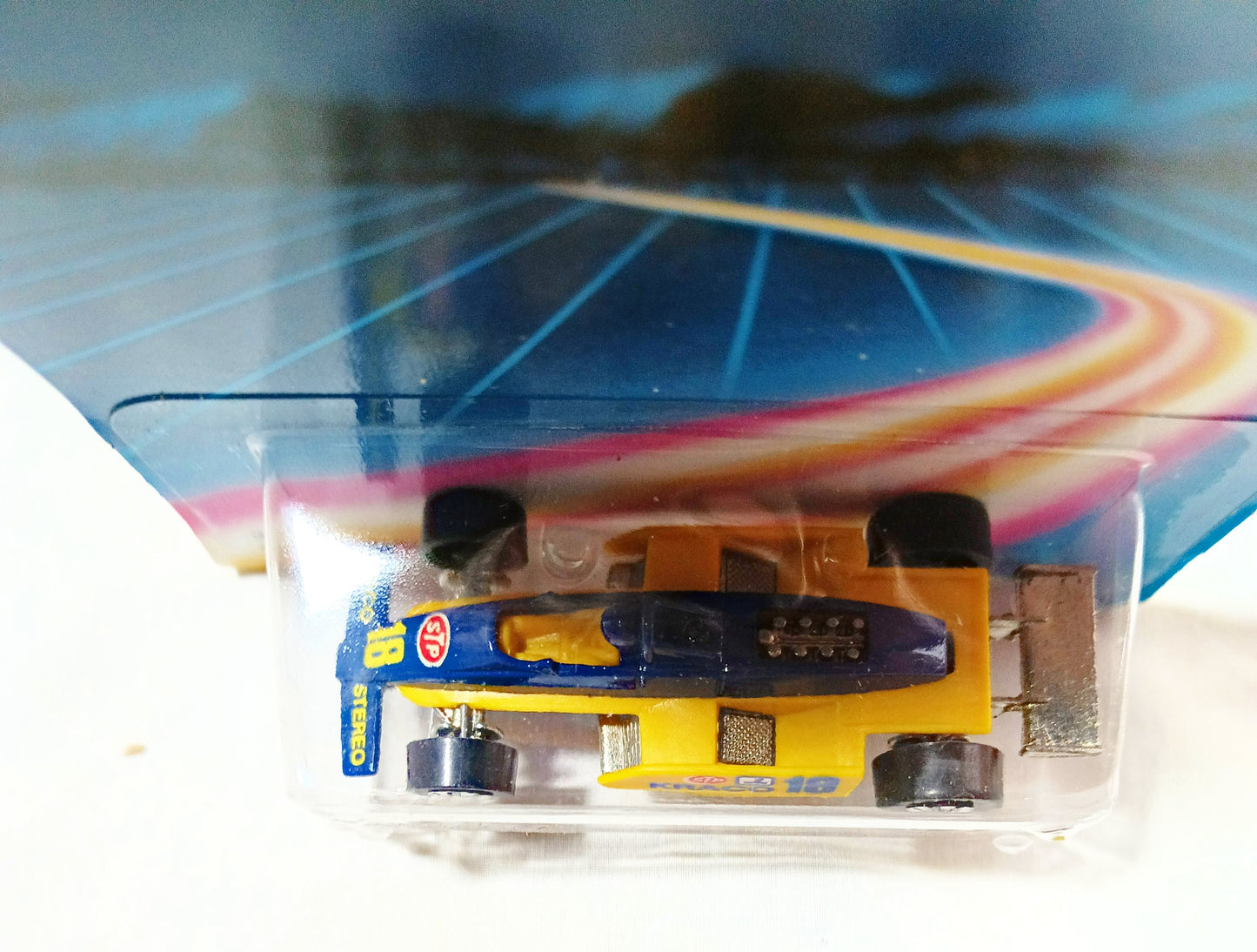 Hot Wheels 3999 Thunderstreak Indy Racing Car 1987 Blue Yellow - TulipStuff