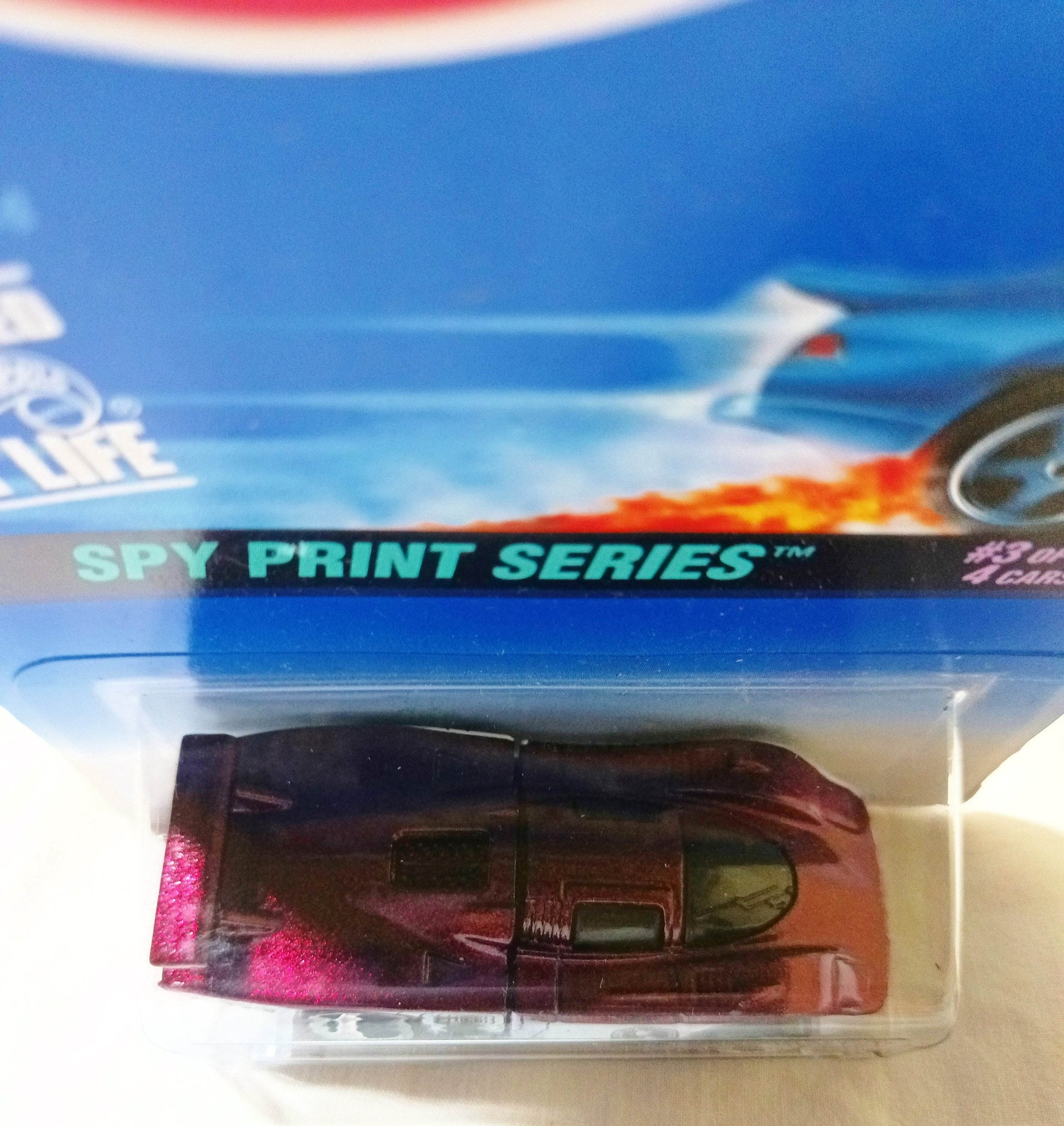 Hot Wheels Spy Print Sol-Aire CX4 Racing Car Collector #555 1996 - TulipStuff
