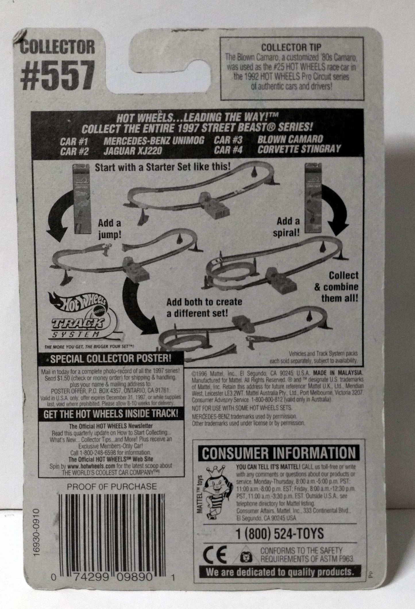 Hot Wheels Street Beast Series Mercedes-Benz Unimog Collector 557 1997 - TulipStuff