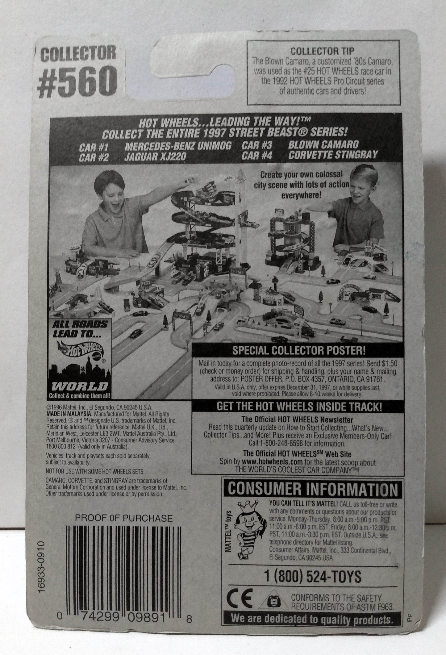 Hot Wheels Street Beast Chevrolet Corvette Stingray Collector #560 - TulipStuff