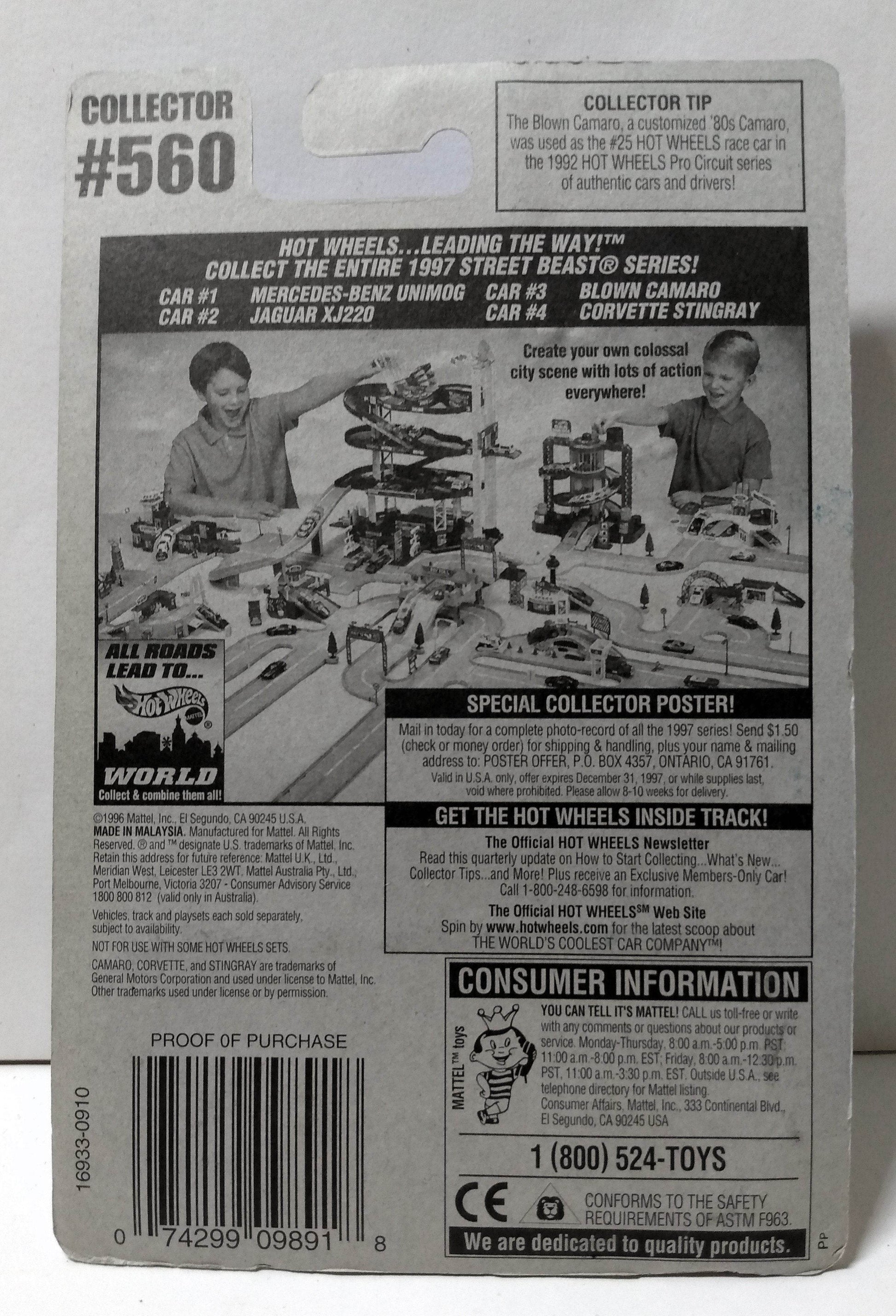 Hot Wheels Street Beast Chevrolet Corvette Stingray Collector #560 - TulipStuff