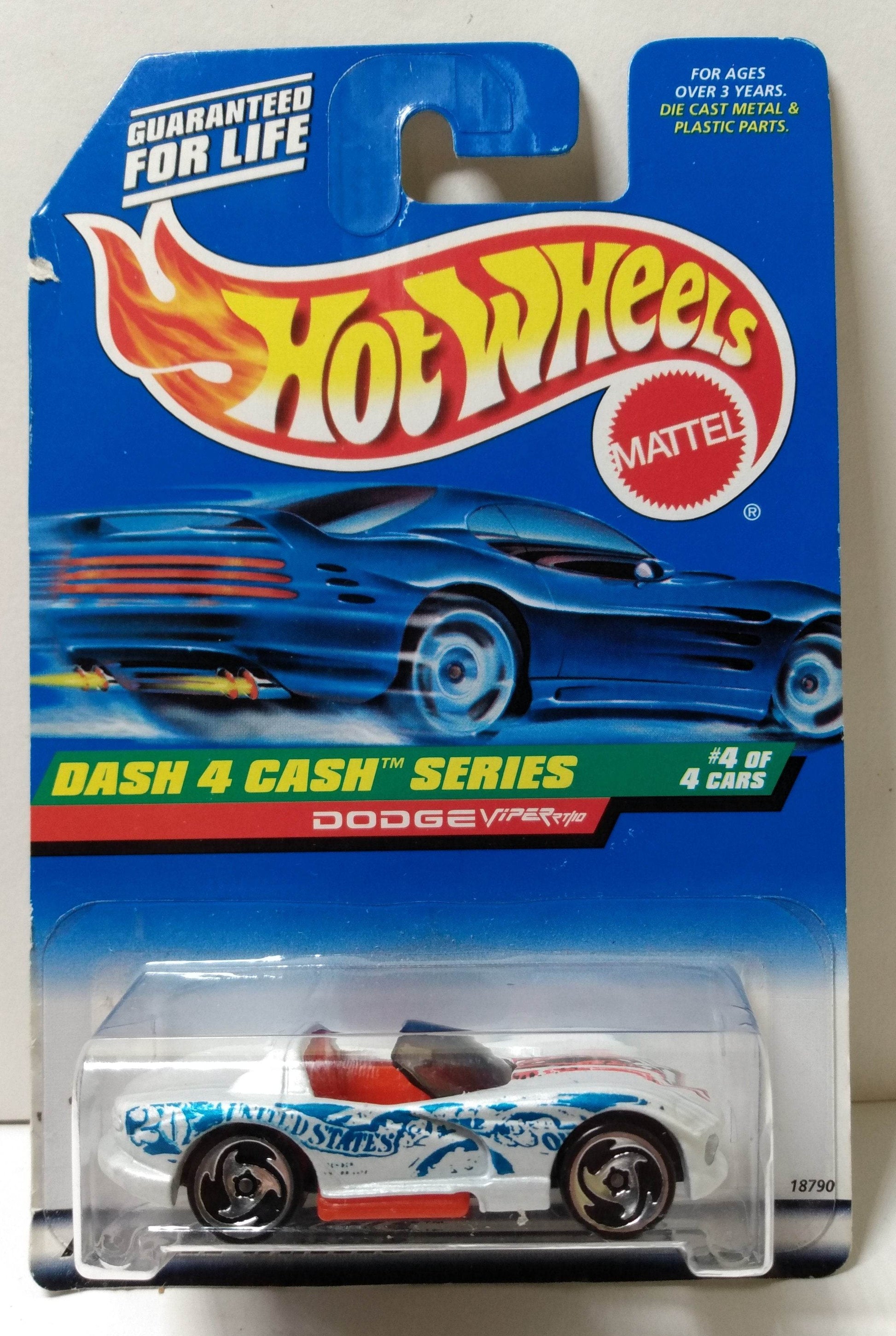 Hot Wheels Dash 4 Cash Series Collector #724 Dodge Viper RT/10 1997 - TulipStuff