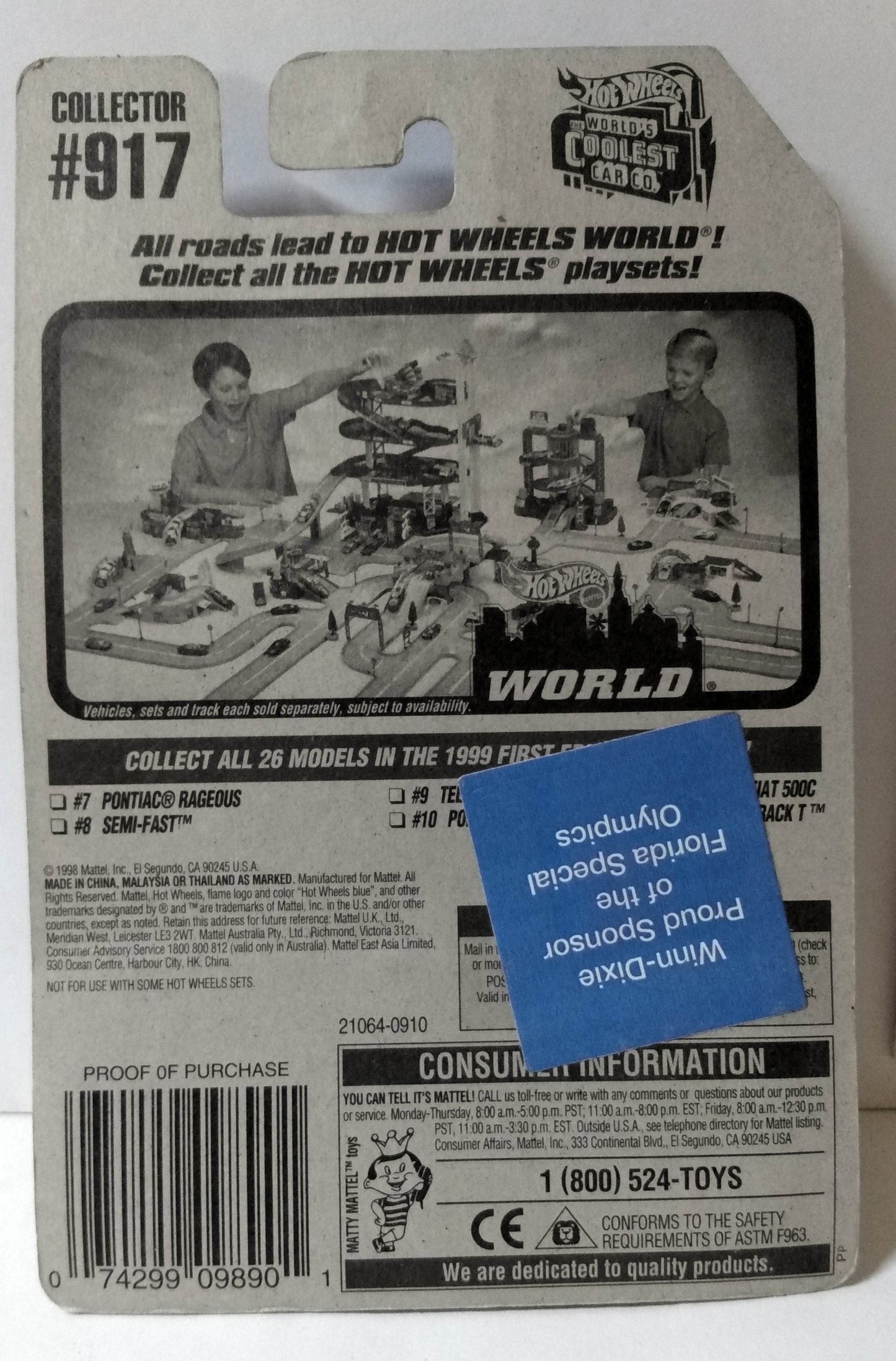 Hot Wheels 1999 First Editions Track T Roadster Collector #917 - TulipStuff