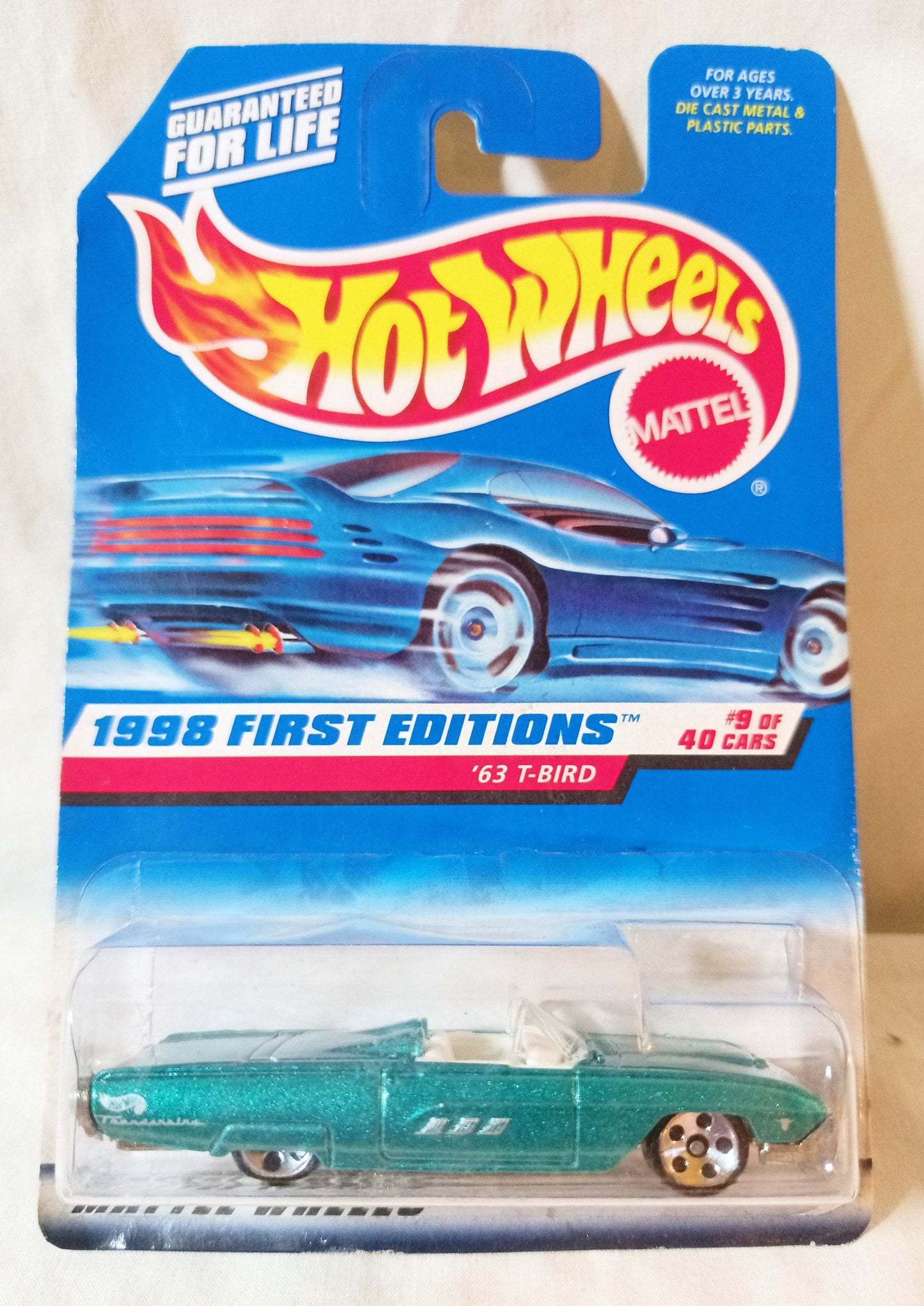Hot Wheels 1998 First Editions '63 T-Bird Ford Thunderbird Collector 644 - TulipStuff