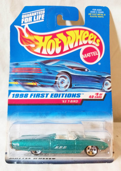 Hot Wheels 1998 First Editions '63 T-Bird Ford Thunderbird Collector 644 - TulipStuff