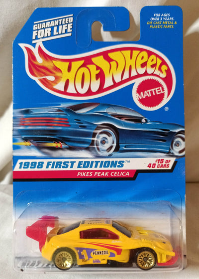 Hot Wheels #652 1998 First Editions Pikes Peak Celica Toyota - TulipStuff