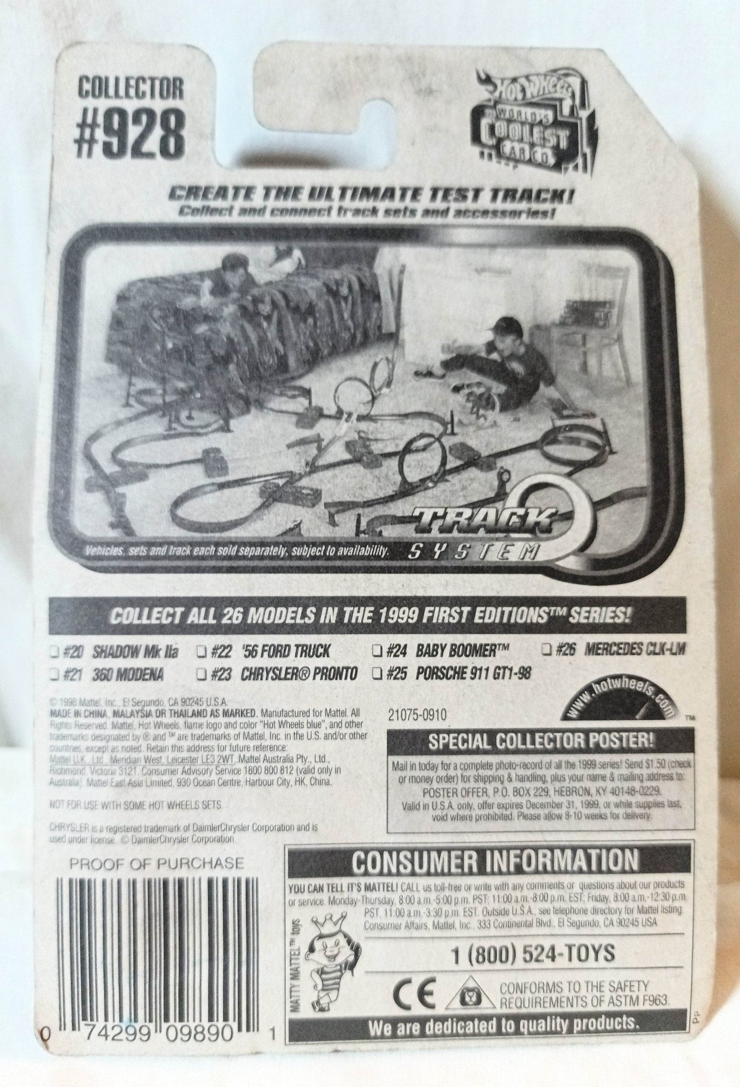 Hot Wheels 1999 First Editions Chrysler Pronto Collector #928 - TulipStuff