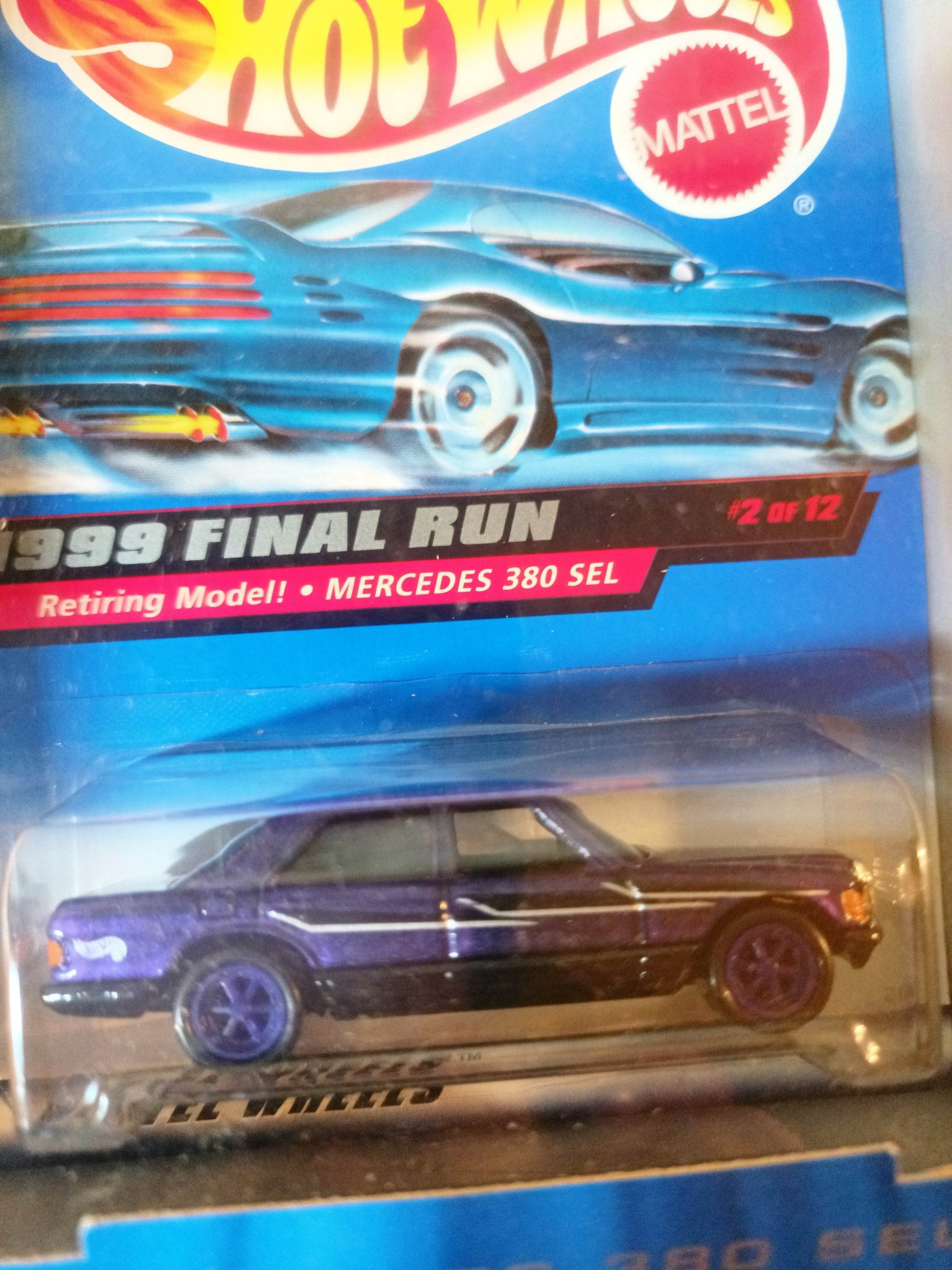 Hot Wheels 1999 Final Run Mercedes 380SEL Purple ltd ed - TulipStuff