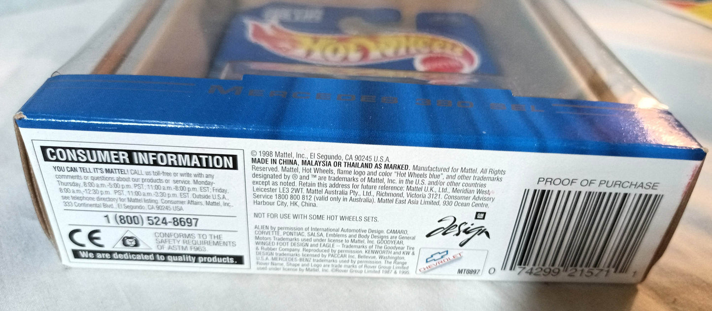 Hot Wheels 1999 Final Run Mercedes 380SEL Purple ltd ed - TulipStuff