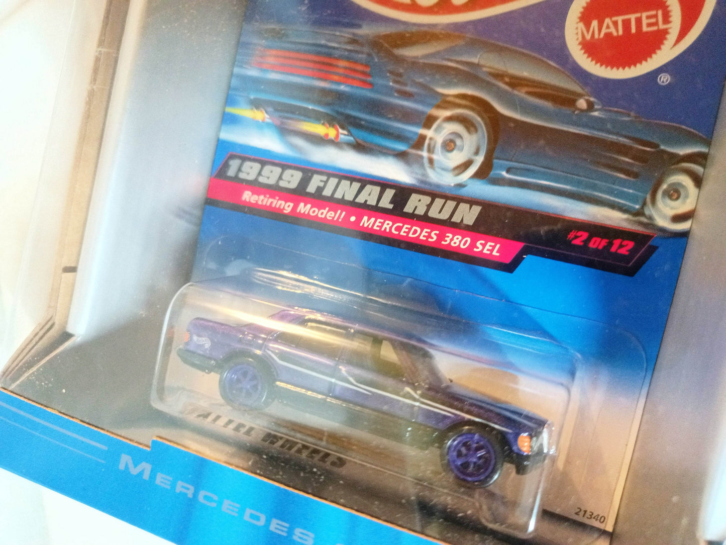 Hot Wheels 1999 Final Run Mercedes 380SEL Purple ltd ed - TulipStuff