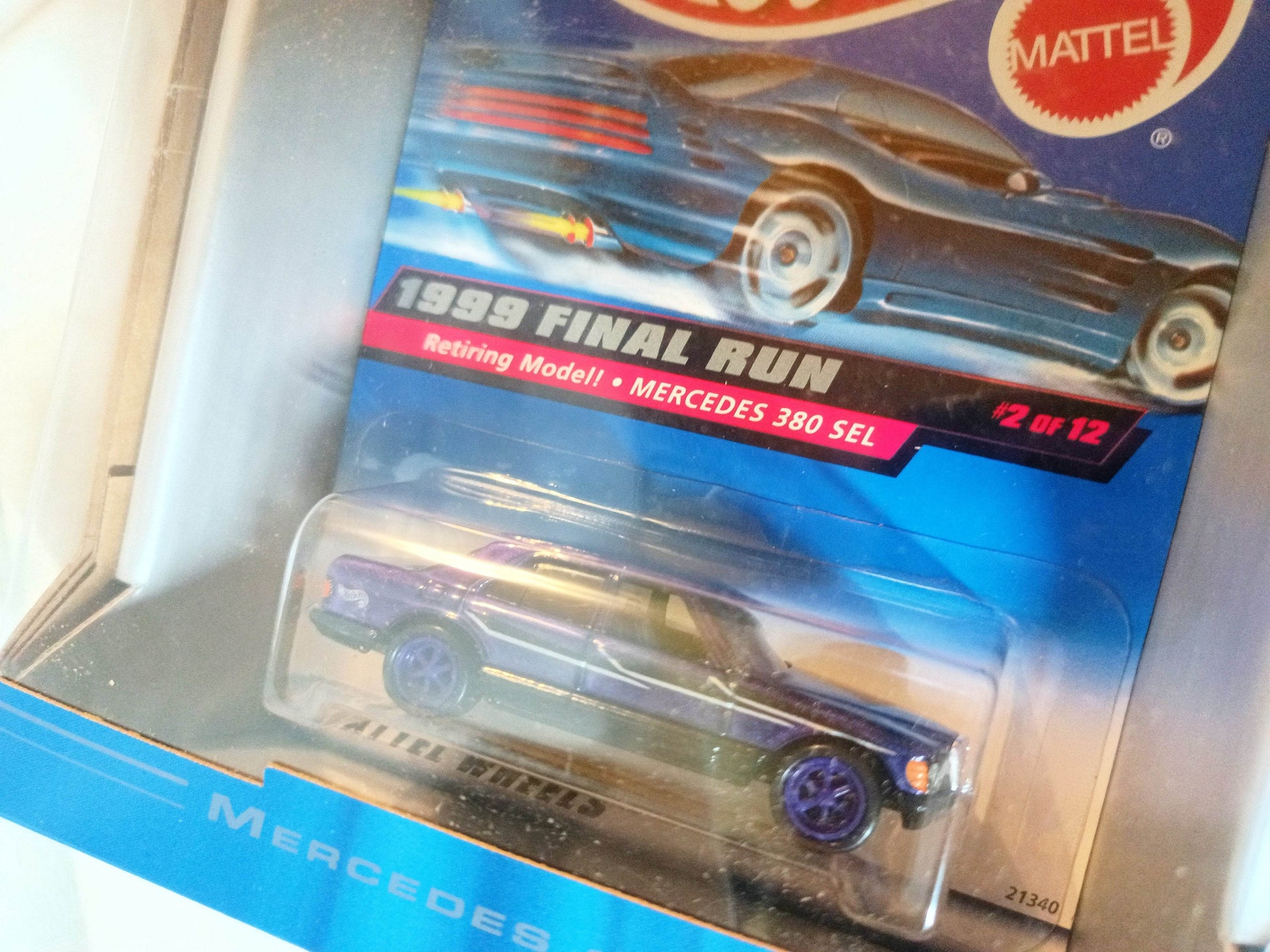 Hot Wheels 1999 Final Run Mercedes 380SEL Purple ltd ed - TulipStuff