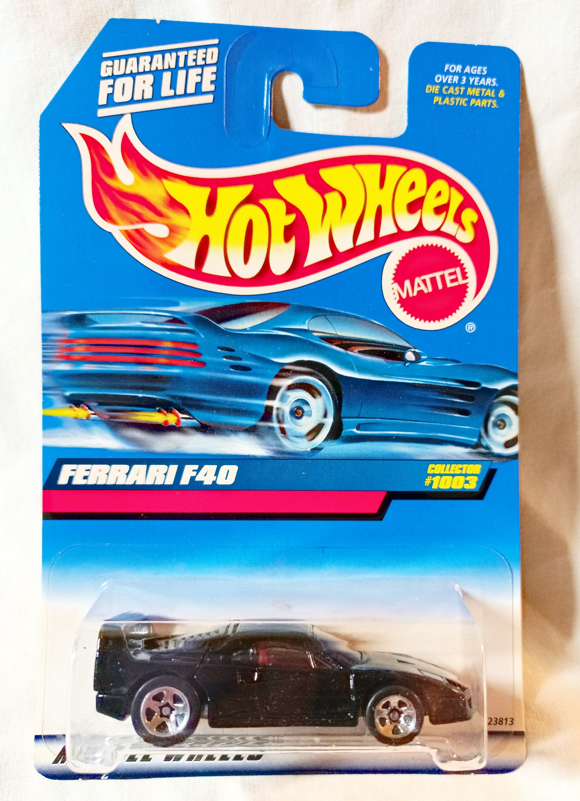 Hot Wheels Collector #1003 Ferrari F40 Racing Car Black 5sp 1999 - TulipStuff
