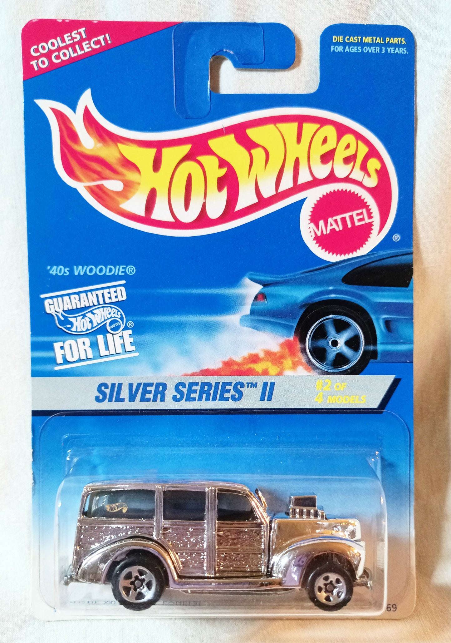 Hot Wheels Collector #421 Silver Series II '40's Woodie Wagon 1996 - TulipStuff