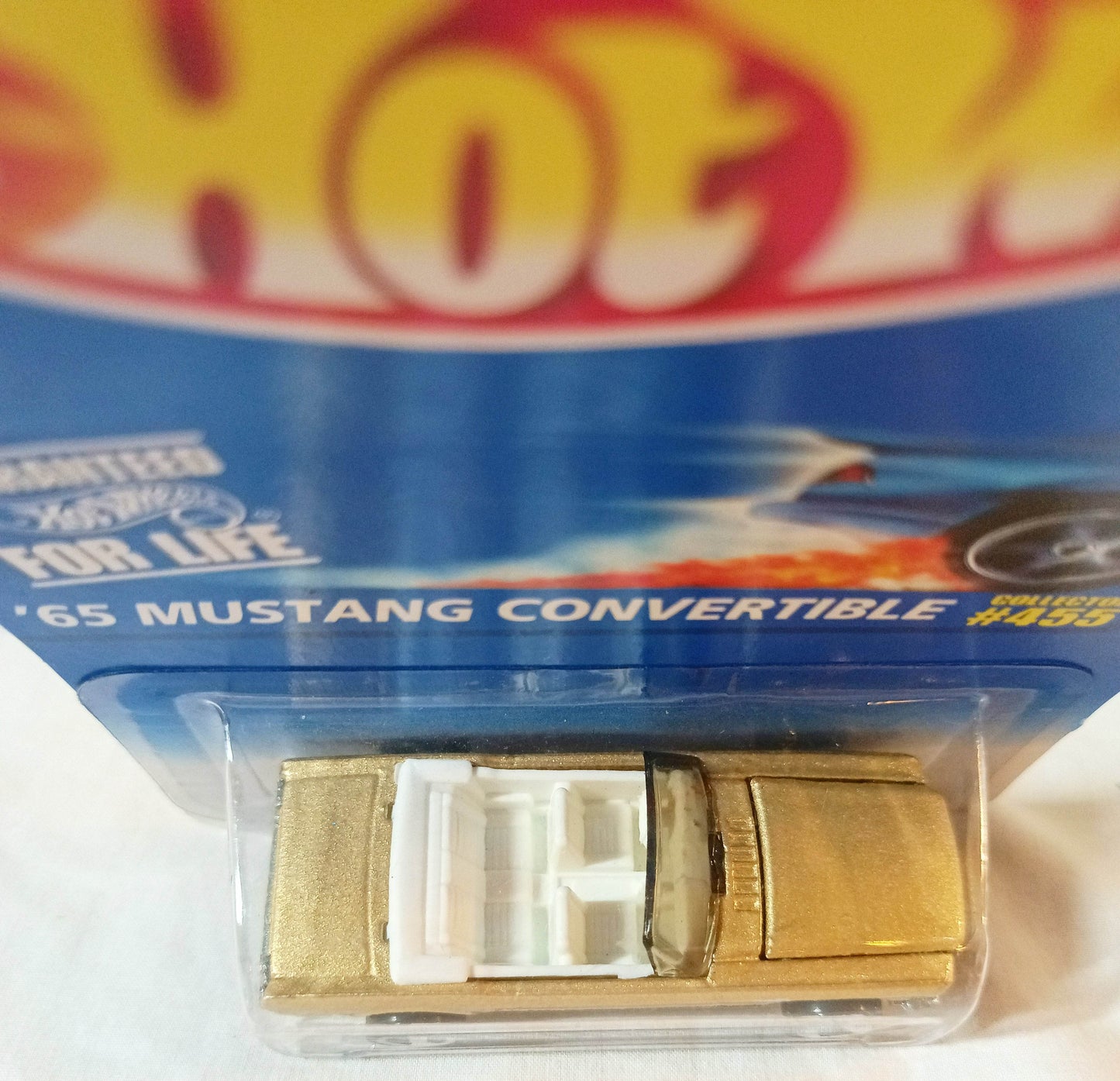 Hot Wheels Collector #455 '65 Mustang Convertible Ford 1996 Gold 3sp - TulipStuff