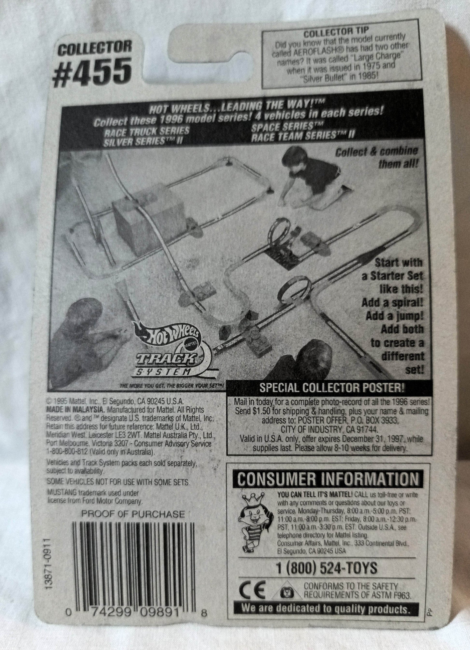 Hot Wheels Collector #455 '65 Mustang Convertible Ford 1996 Gold 3sp - TulipStuff