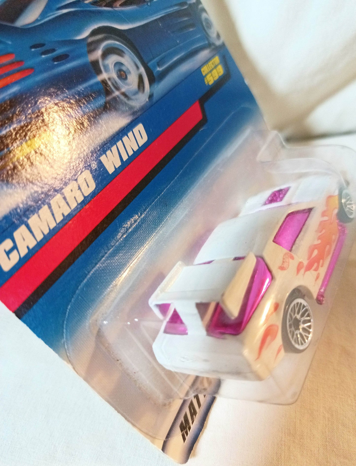 Hot Wheels Collector #599 Camaro Wind Race Car 1997 - TulipStuff