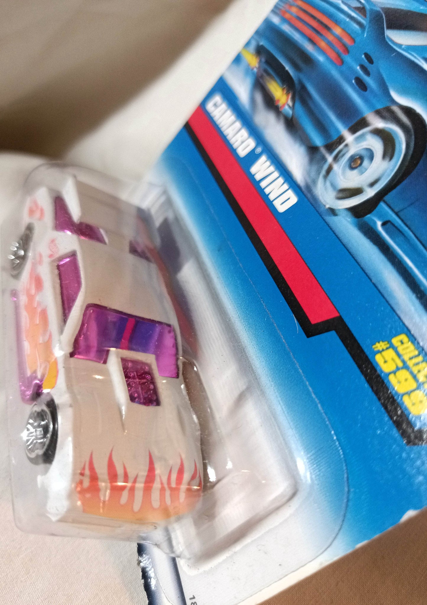 Hot Wheels Collector #599 Camaro Wind Race Car 1997 - TulipStuff