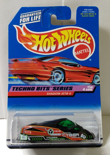 Hot Wheels Techno Bits Series Shadow Jet II Collector #689 1997 - TulipStuff