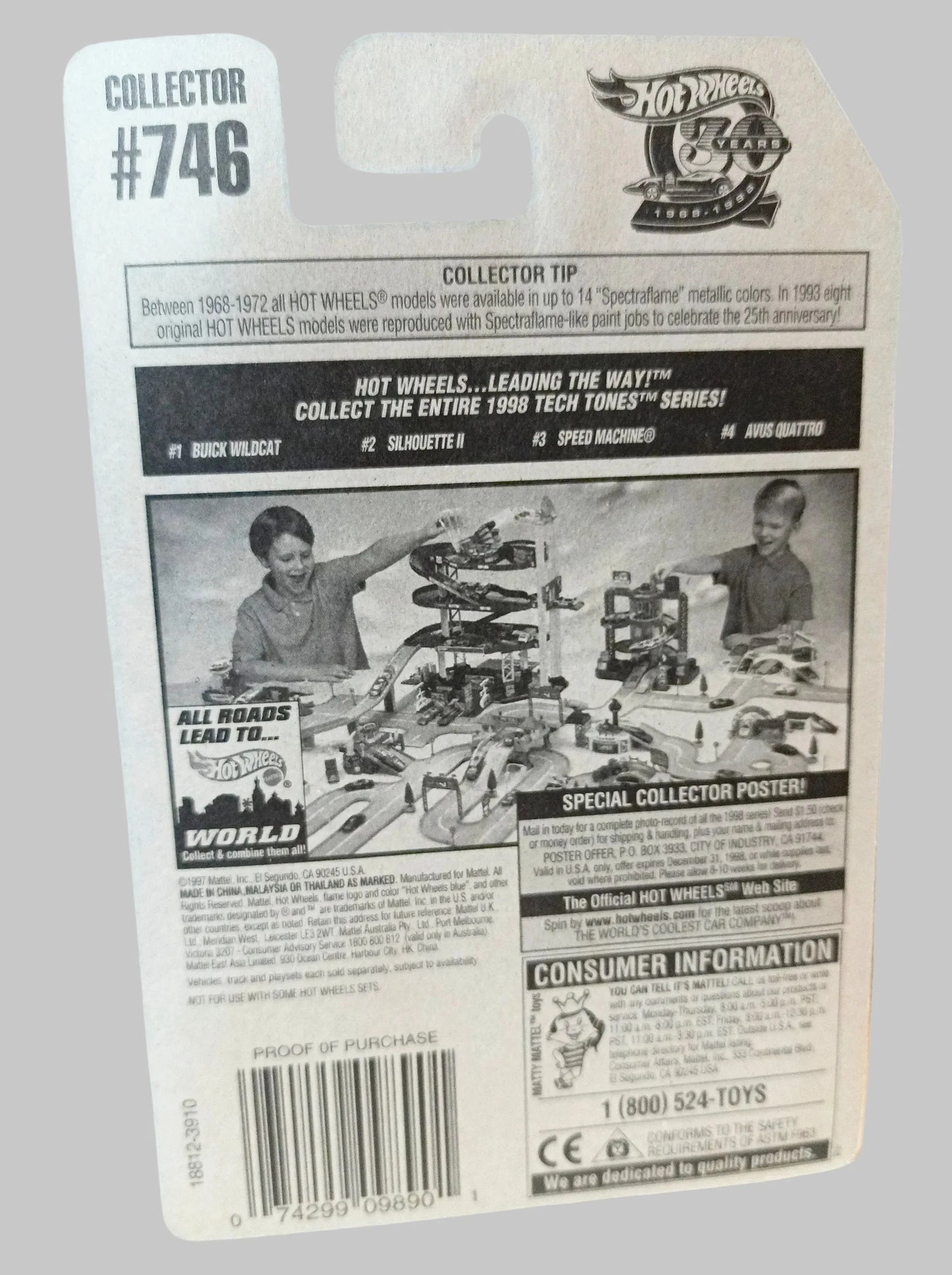 Hot Wheels Collector #746 Tech Tone Series Silhouette II 1998 - TulipStuff