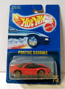 Hot Wheels Collector #75 Pontiac Banshee Diecast Metal Concept Car 1991 - TulipStuff