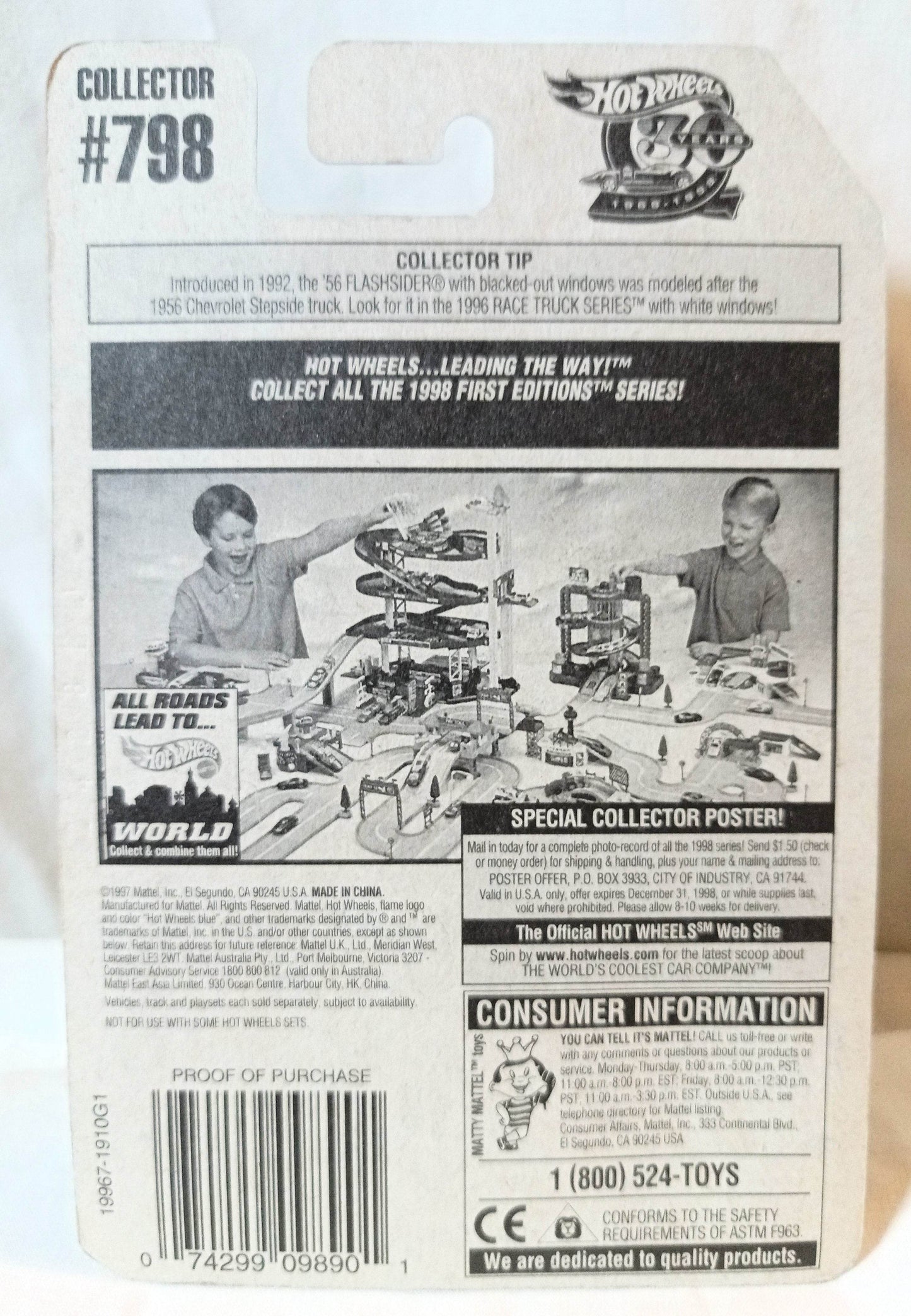 Hot Wheels Collector #798 Propper Chopper Police Helicopter 1998 - TulipStuff