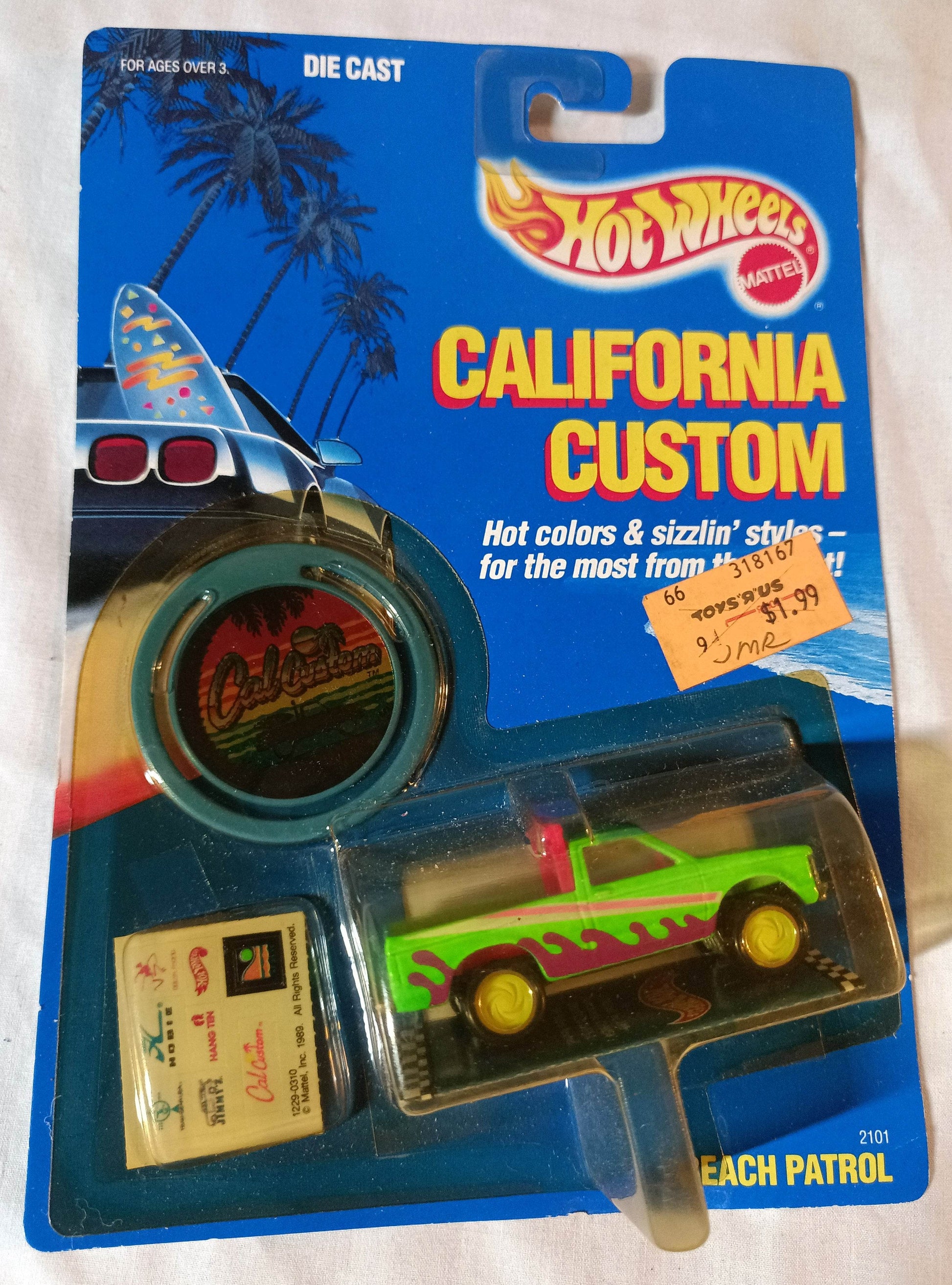 Hot Wheels California Custom Beach Patrol Pickup Truck 1990 - TulipStuff