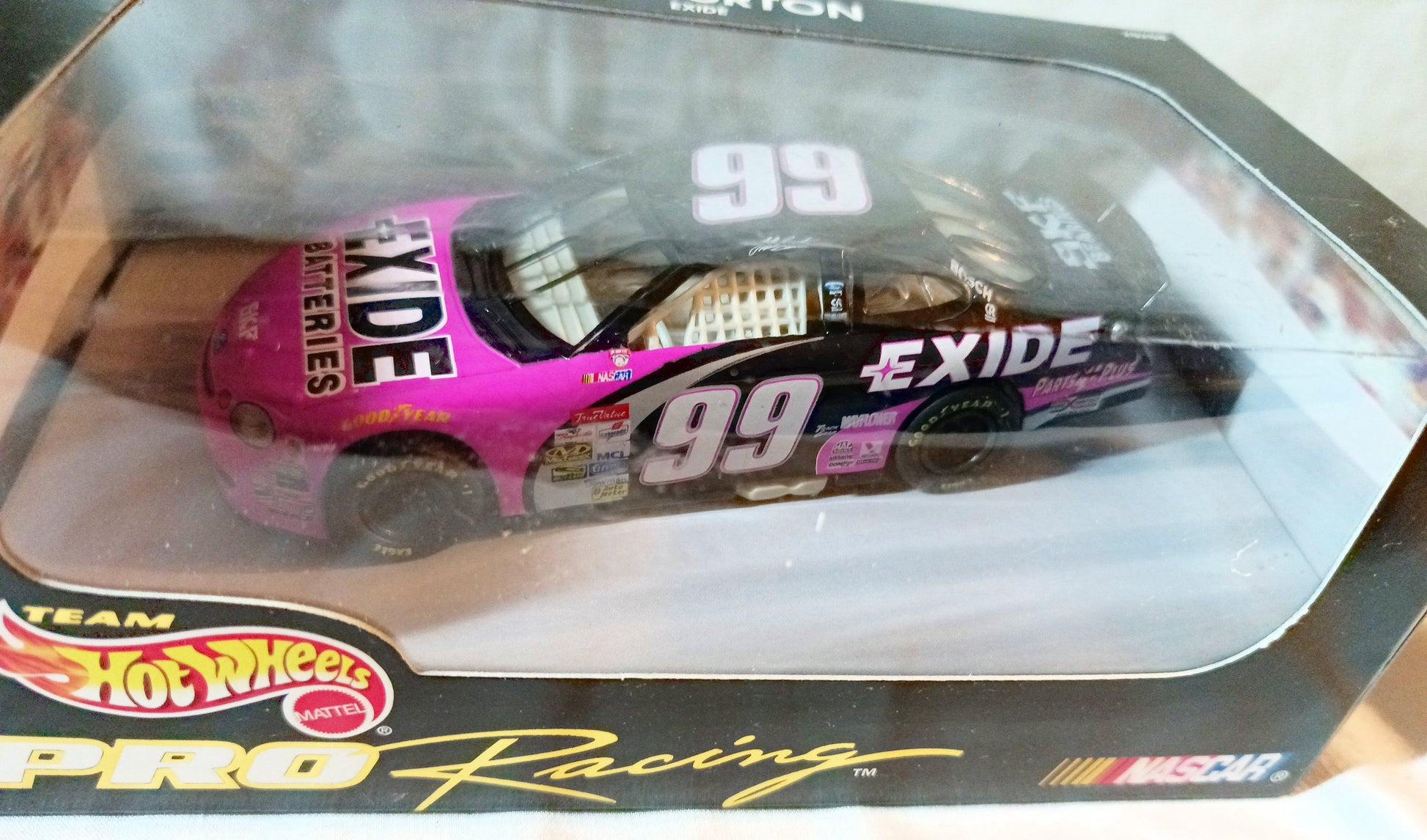 Hot Wheels Pro Racing 1998 Jeff Burton #99 Exide Ford Taurus 1:43 - TulipStuff