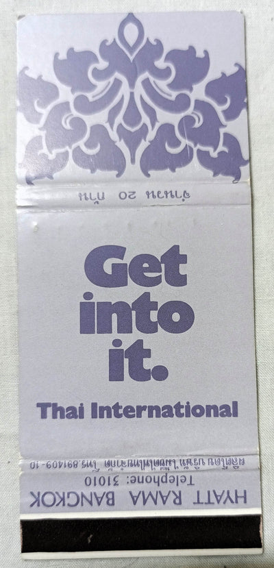 Hyatt Rama Bangkok Thailand Hotel Matchbook Cover 1970's - TulipStuff