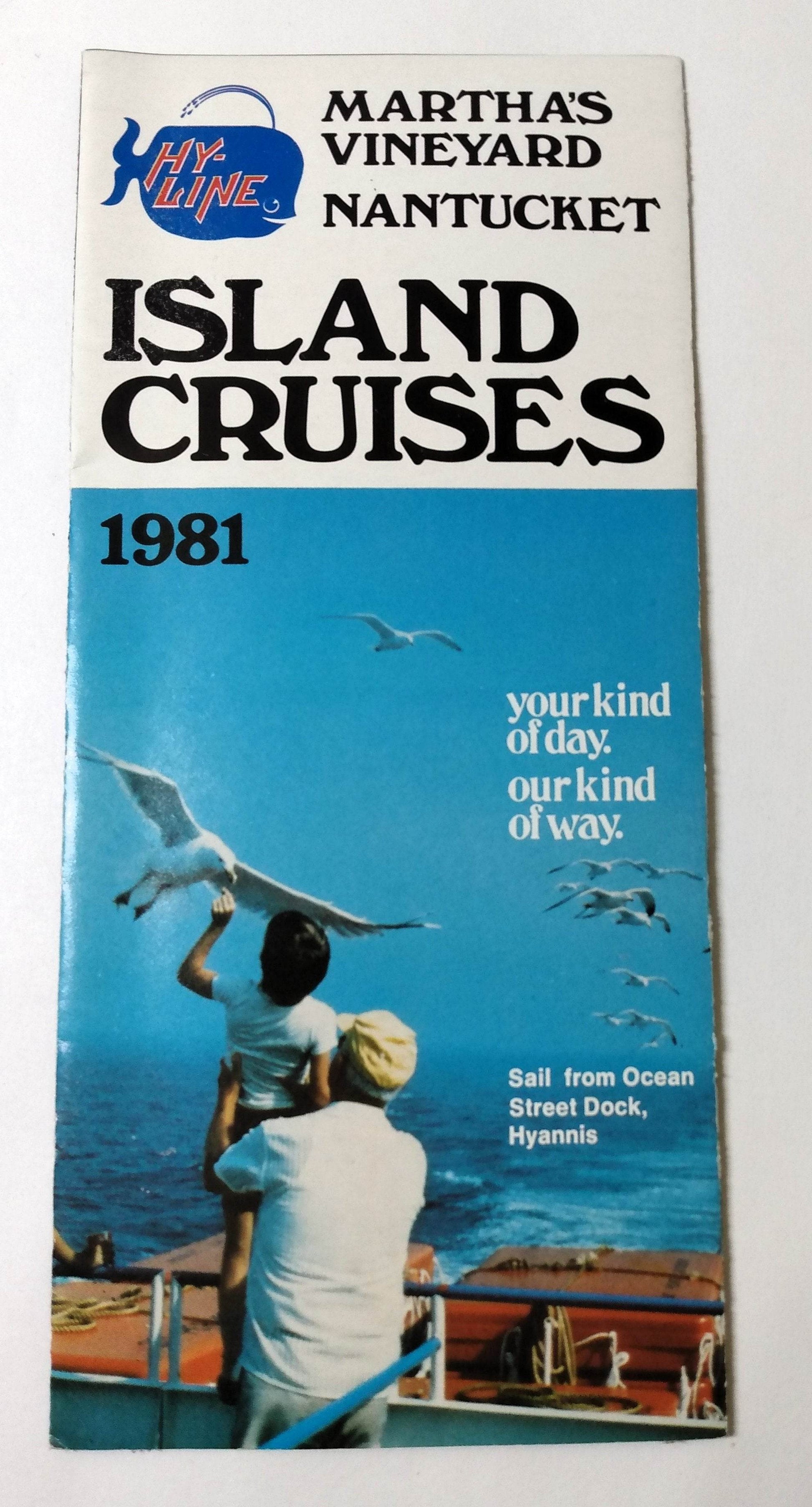 Hy-Line Nantucket Martha's Vineyard Island Cruises 1981 Brochure - TulipStuff