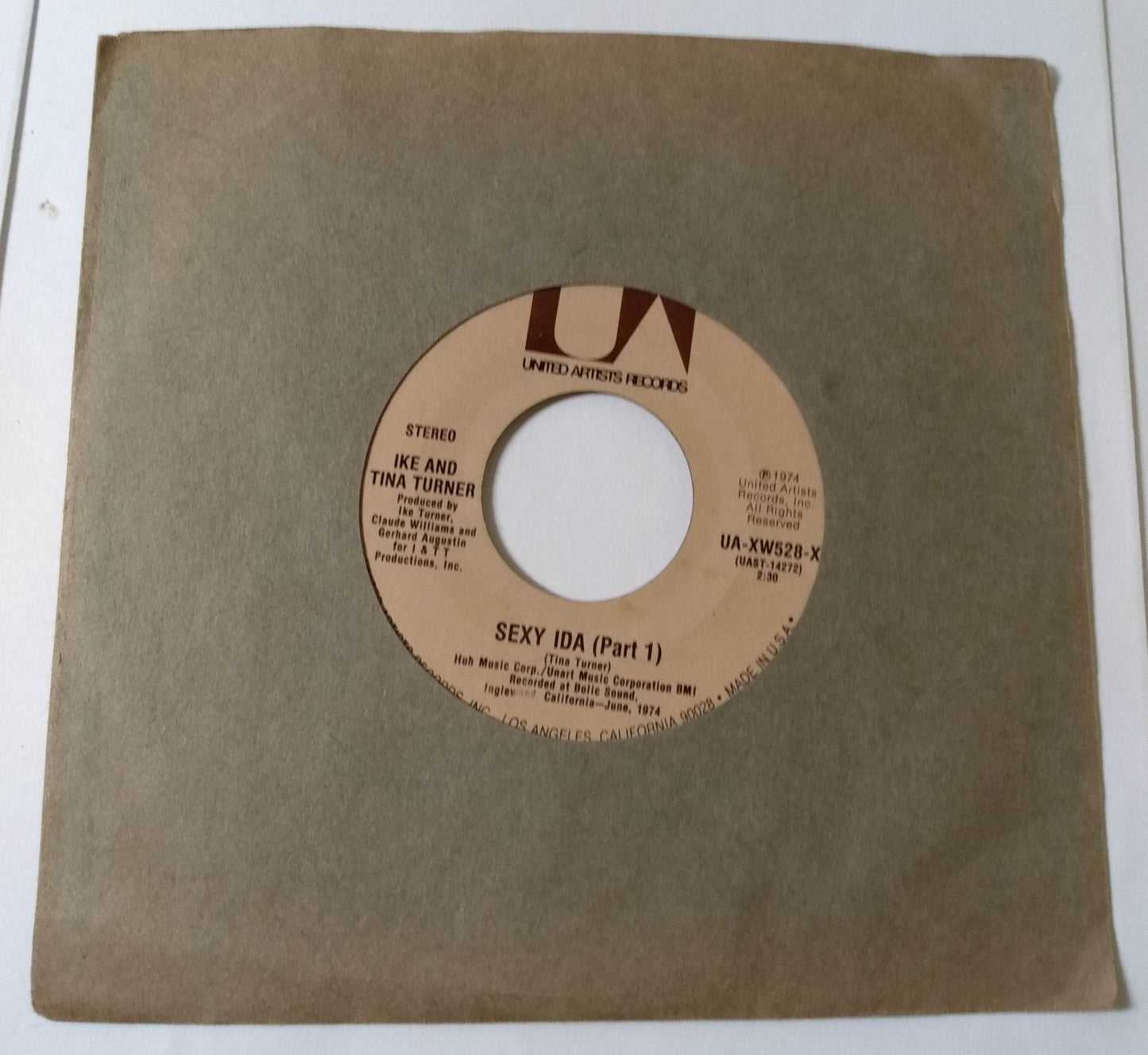 Ike And Tina Turner Sexy Ida Funk 7" Vinyl United Artists 1974 - TulipStuff
