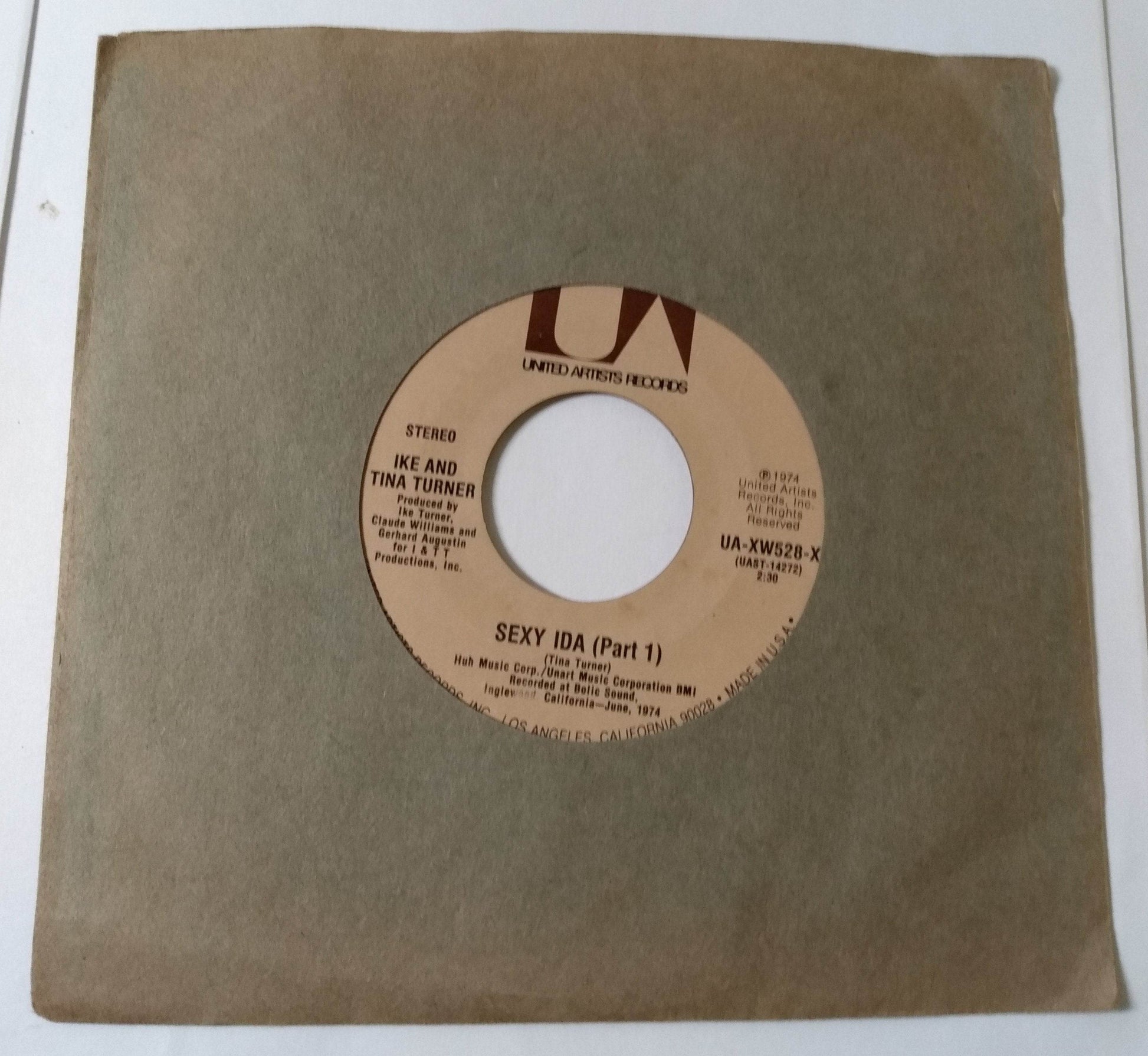 Ike And Tina Turner Sexy Ida Funk 7" Vinyl United Artists 1974 - TulipStuff