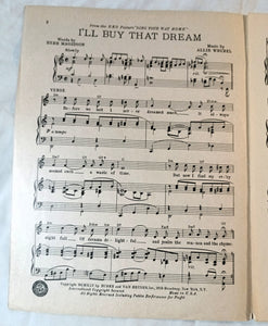 I'll Buy That Dream Sing Your Way Home Jack Haley Sheet Music 1945 - TulipStuff