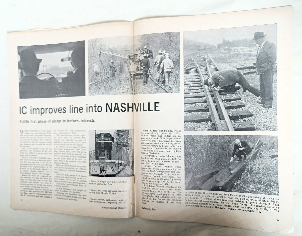 Illinois Central Magazine February 1969 IC Railroad Employees News Monthly - TulipStuff