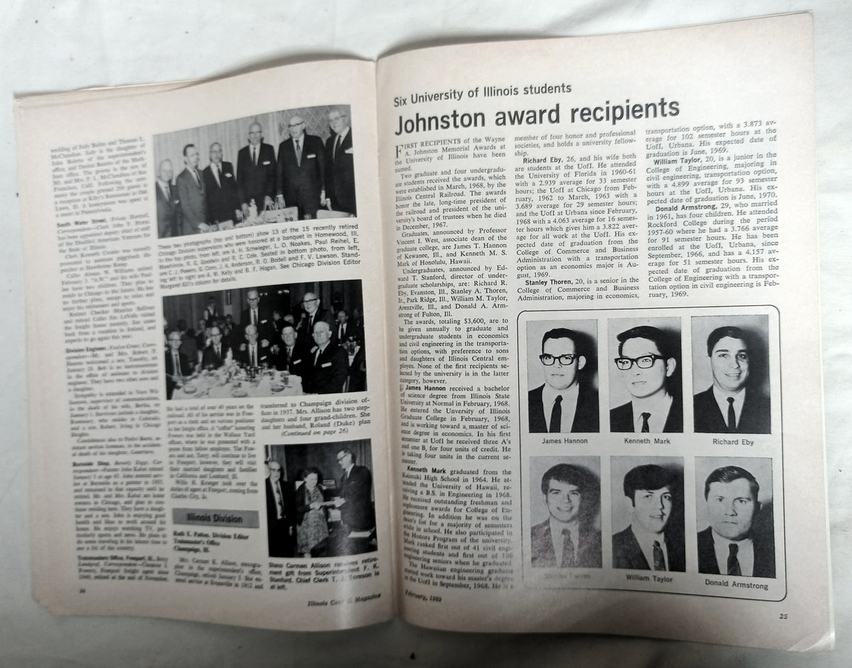 Illinois Central Magazine February 1969 IC Railroad Employees News Monthly - TulipStuff