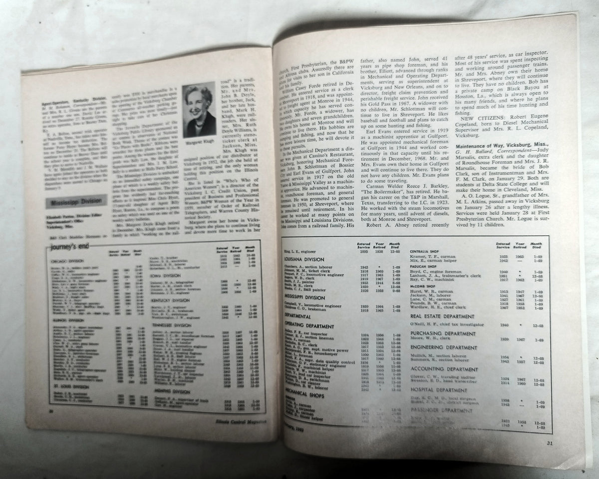 Illinois Central Magazine February 1969 IC Railroad Employees News Monthly - TulipStuff