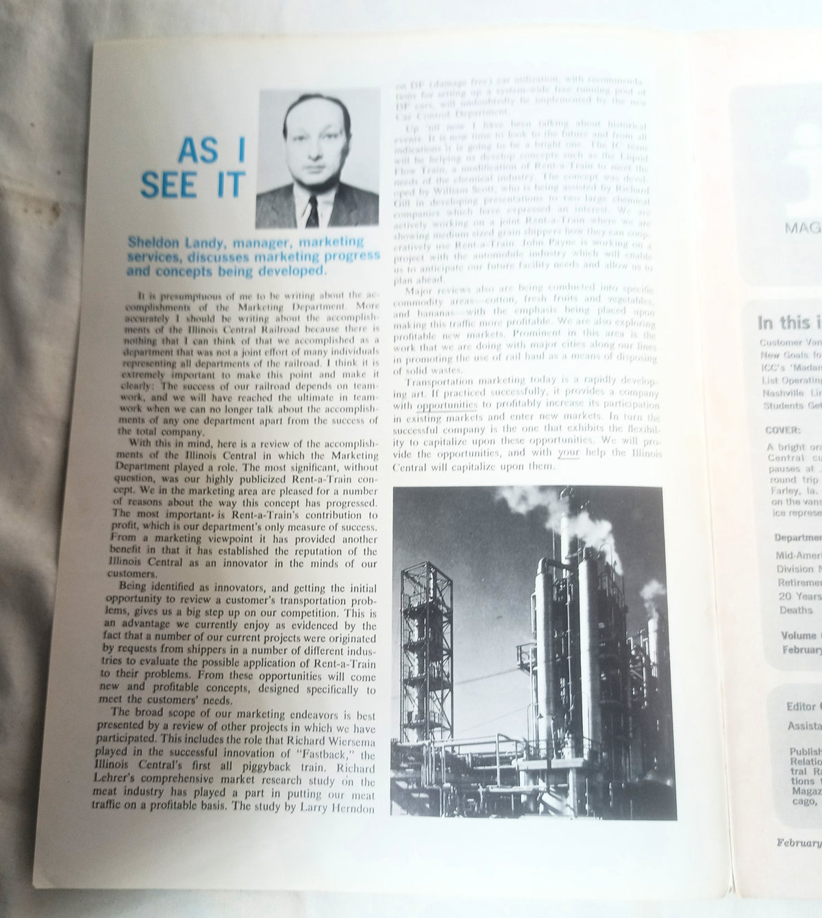 Illinois Central Magazine February 1969 IC Railroad Employees News Monthly - TulipStuff