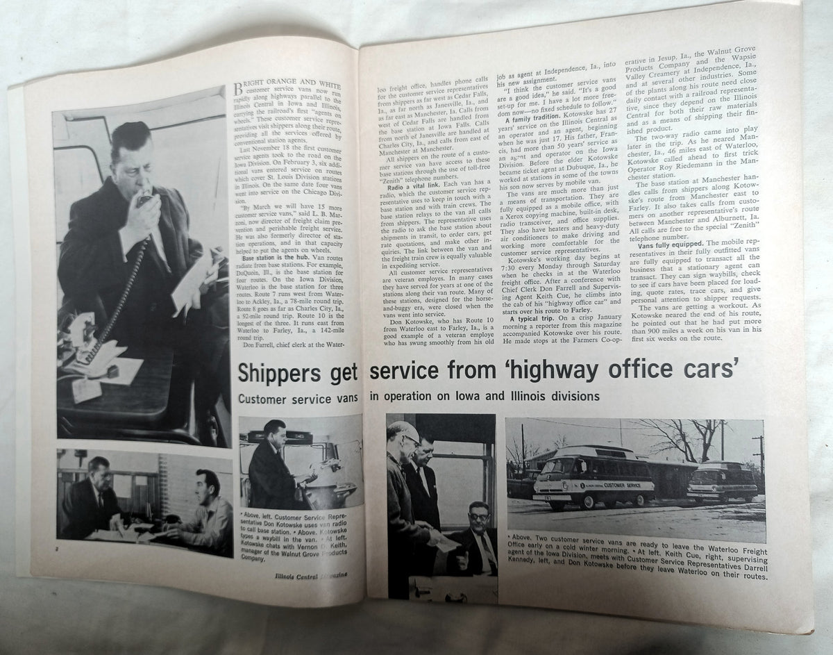 Illinois Central Magazine February 1969 IC Railroad Employees News Monthly - TulipStuff