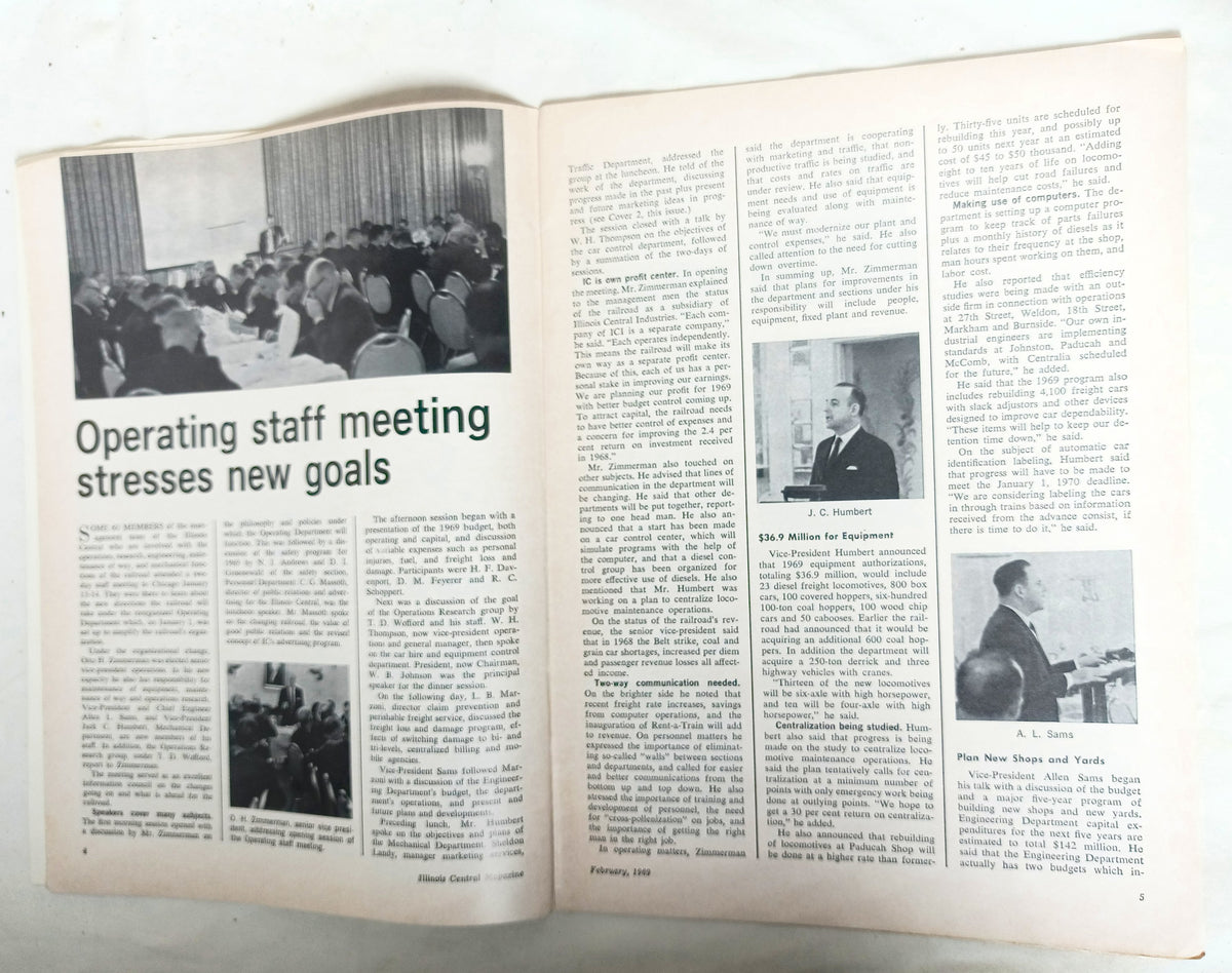 Illinois Central Magazine February 1969 IC Railroad Employees News Monthly - TulipStuff