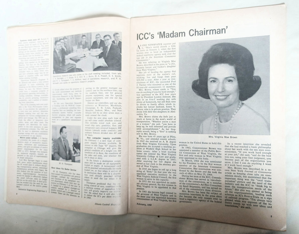 Illinois Central Magazine February 1969 IC Railroad Employees News Monthly - TulipStuff