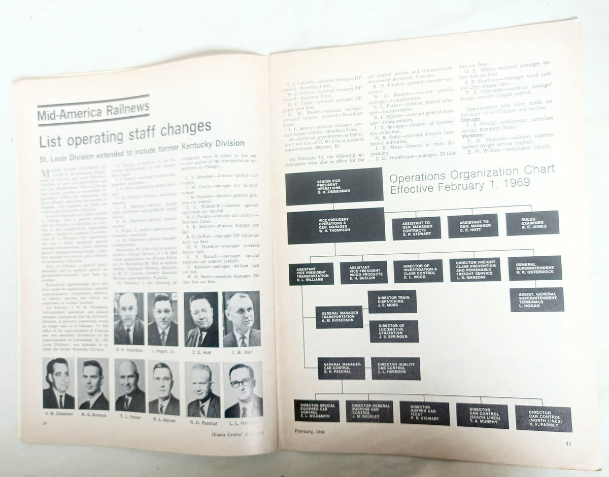 Illinois Central Magazine February 1969 IC Railroad Employees News Monthly - TulipStuff