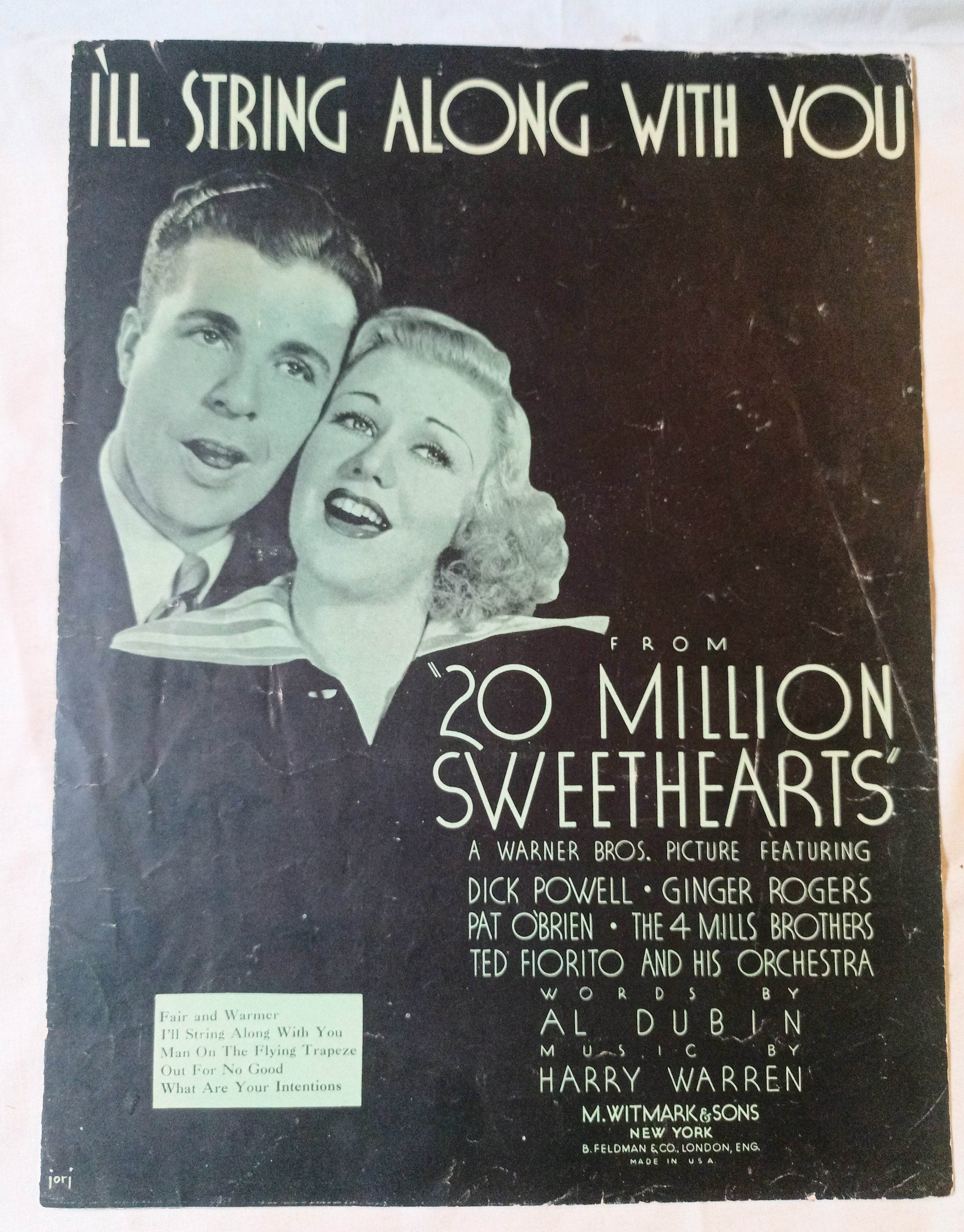 I'll String Along With You 20 Million Sweethearts Ginger Rogers 1934 - TulipStuff