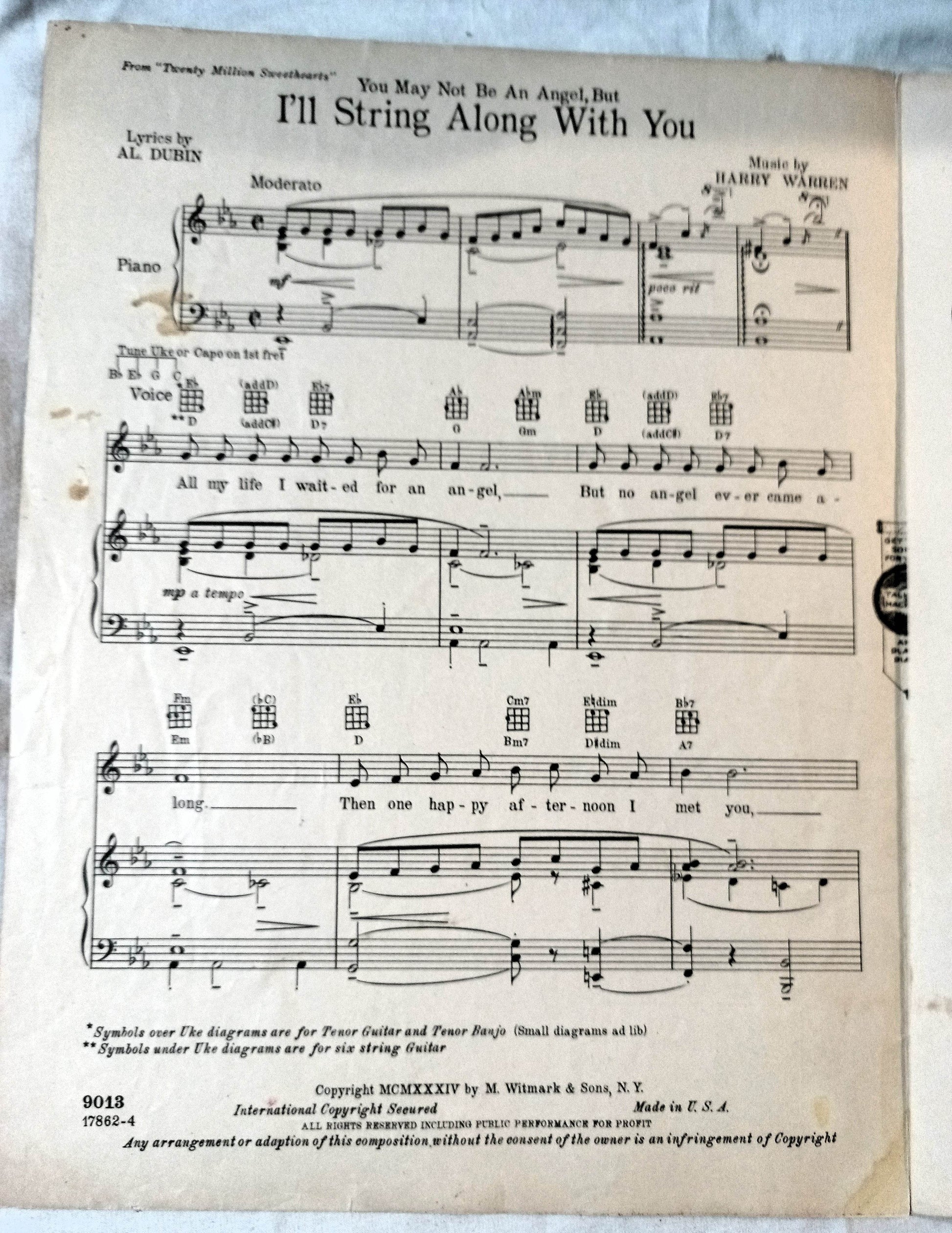 I'll String Along With You 20 Million Sweethearts Ginger Rogers 1934 - TulipStuff