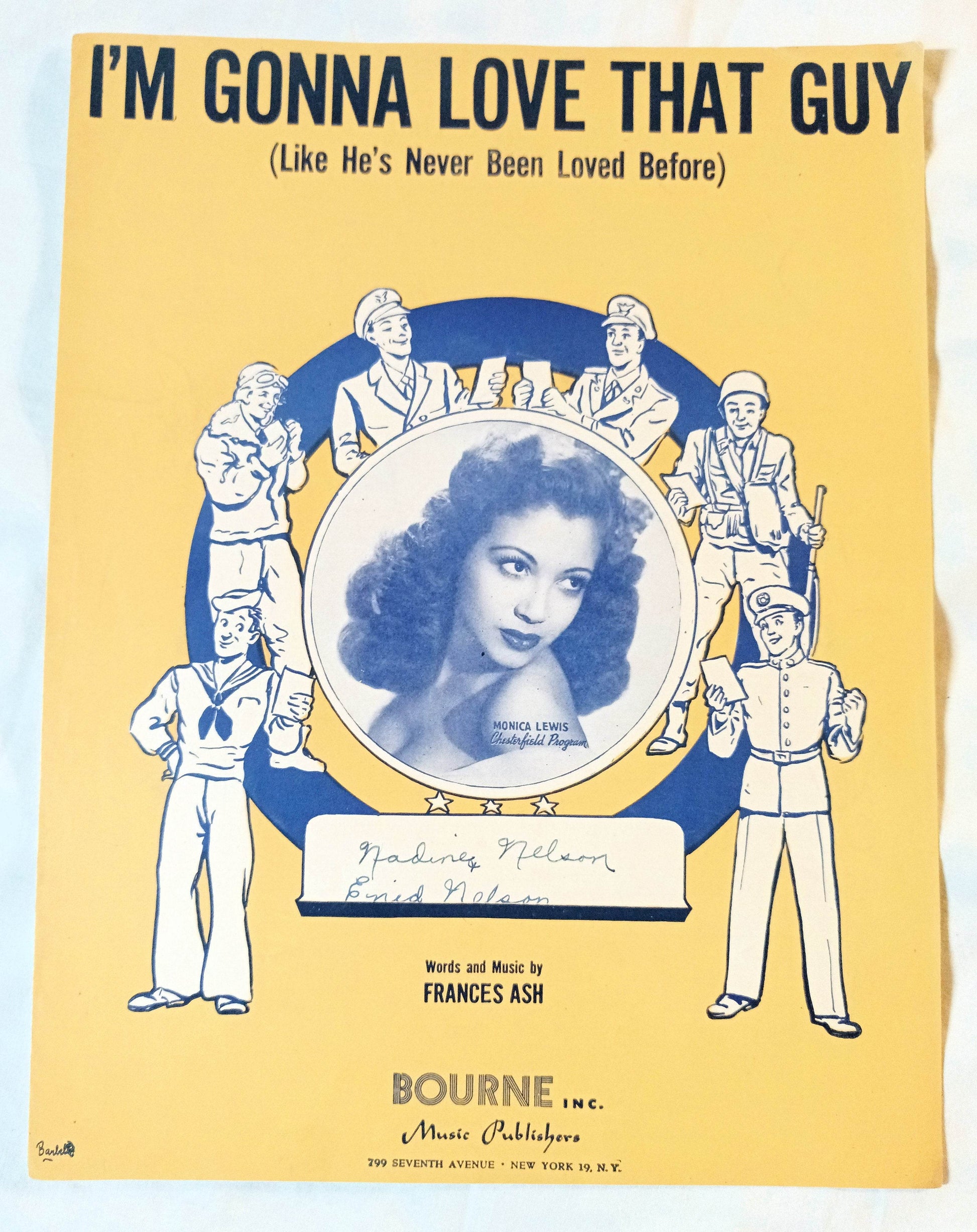 I'm Gonna Love That Guy Like He's Never Been Loved Before 1945 Sheet Music - TulipStuff