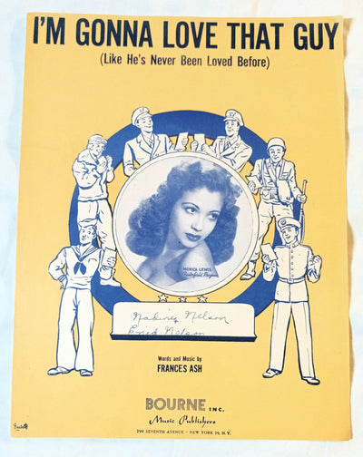 I'm Gonna Love That Guy Like He's Never Been Loved Before 1945 Sheet Music - TulipStuff