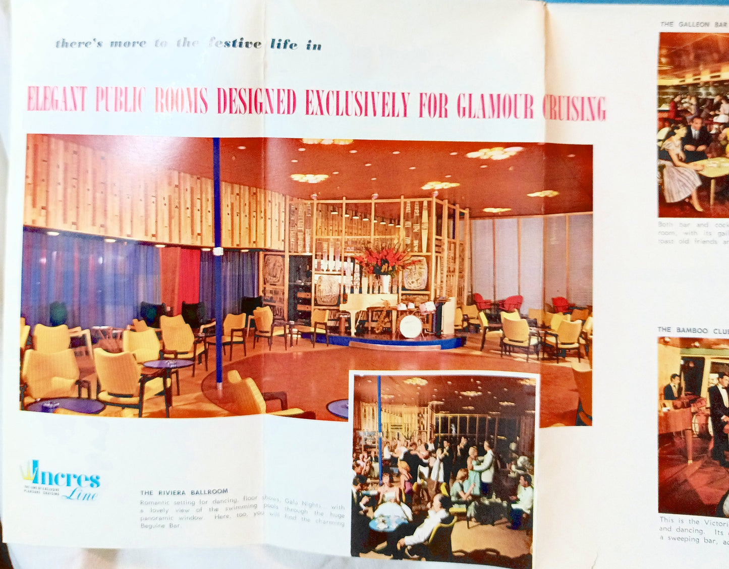 Incres Lines ms Victoria Deck Plans Cruise Brochure 1961 - TulipStuff