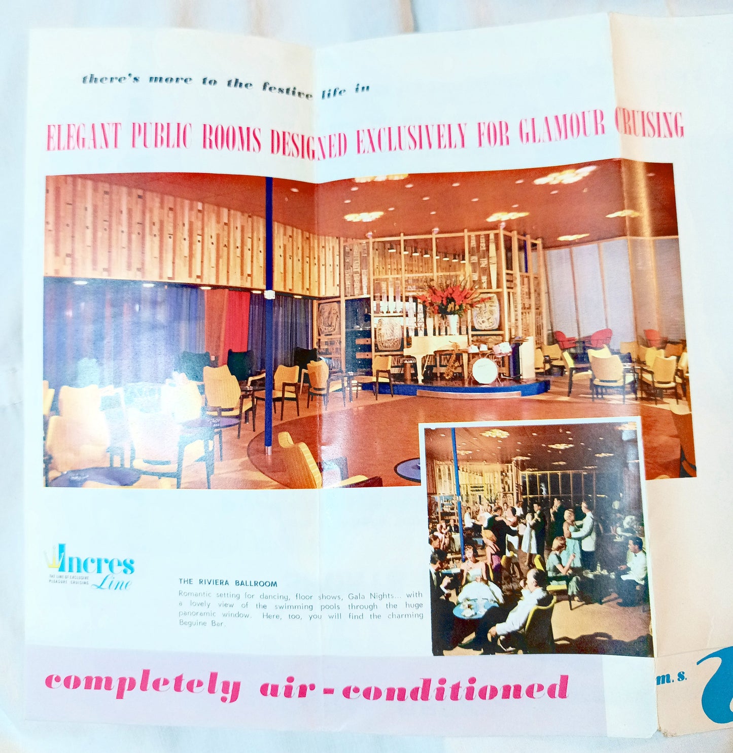 Incres Lines ms Victoria Deck Plans Cruise Brochure 1961 - TulipStuff