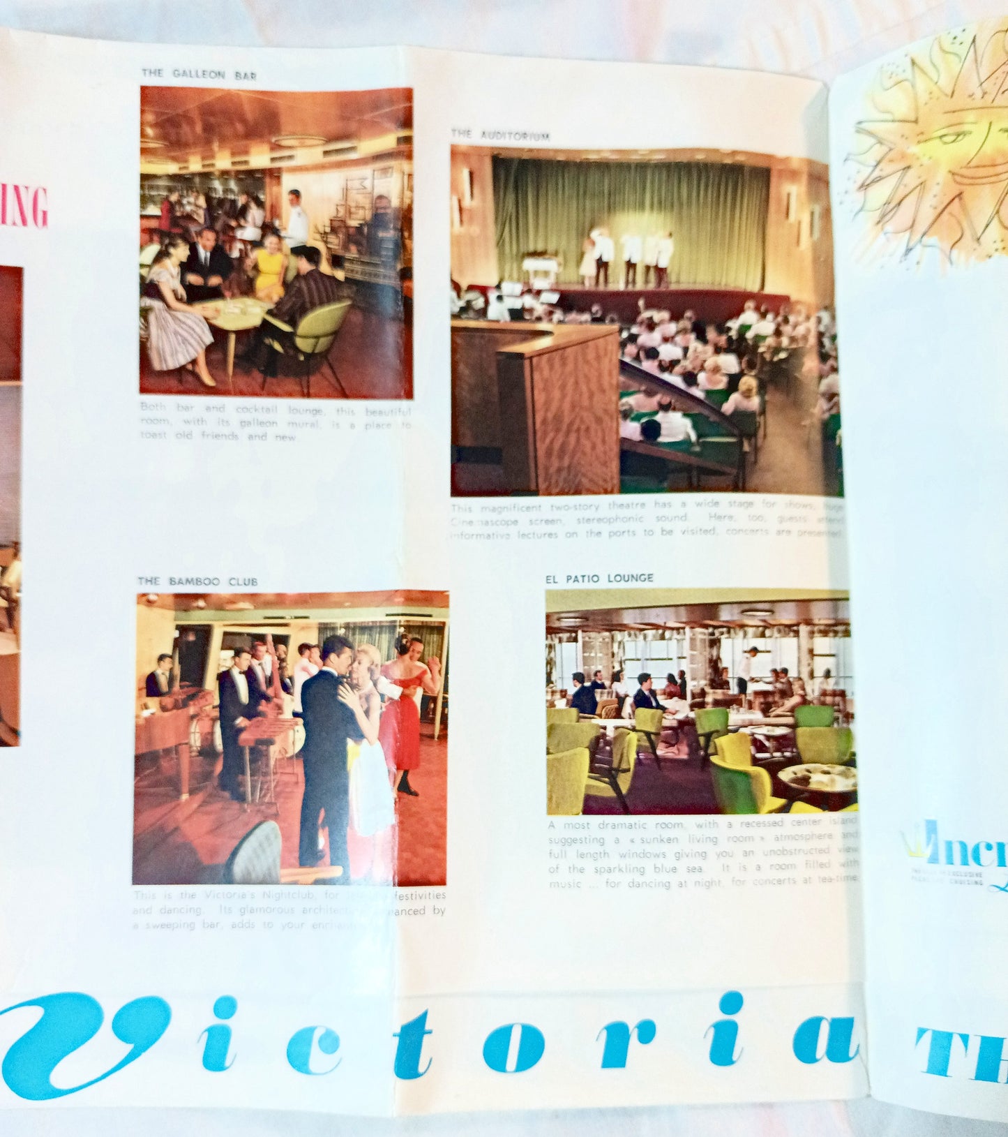 Incres Lines ms Victoria Deck Plans Cruise Brochure 1961 - TulipStuff