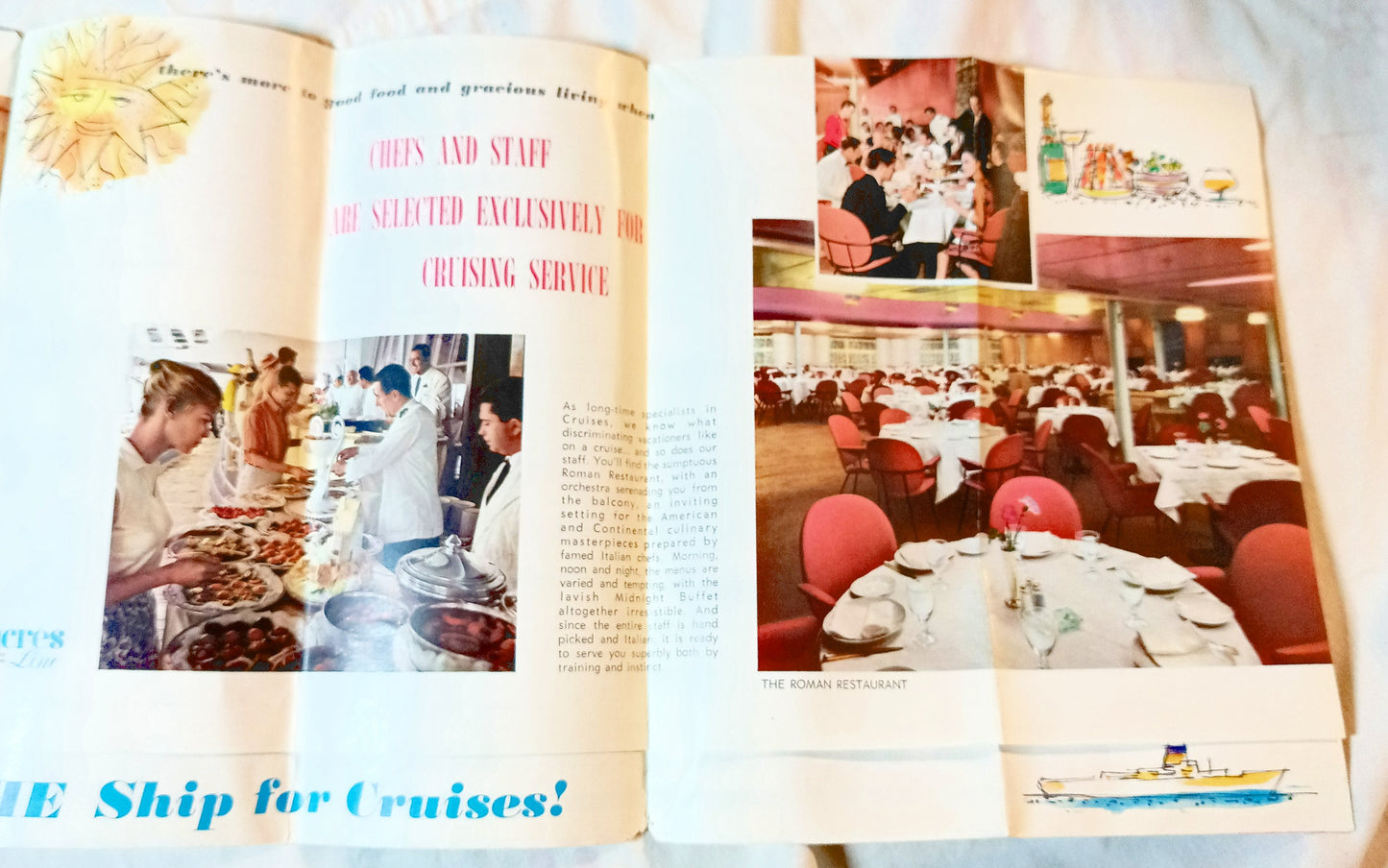 Incres Lines ms Victoria Deck Plans Cruise Brochure 1961 - TulipStuff